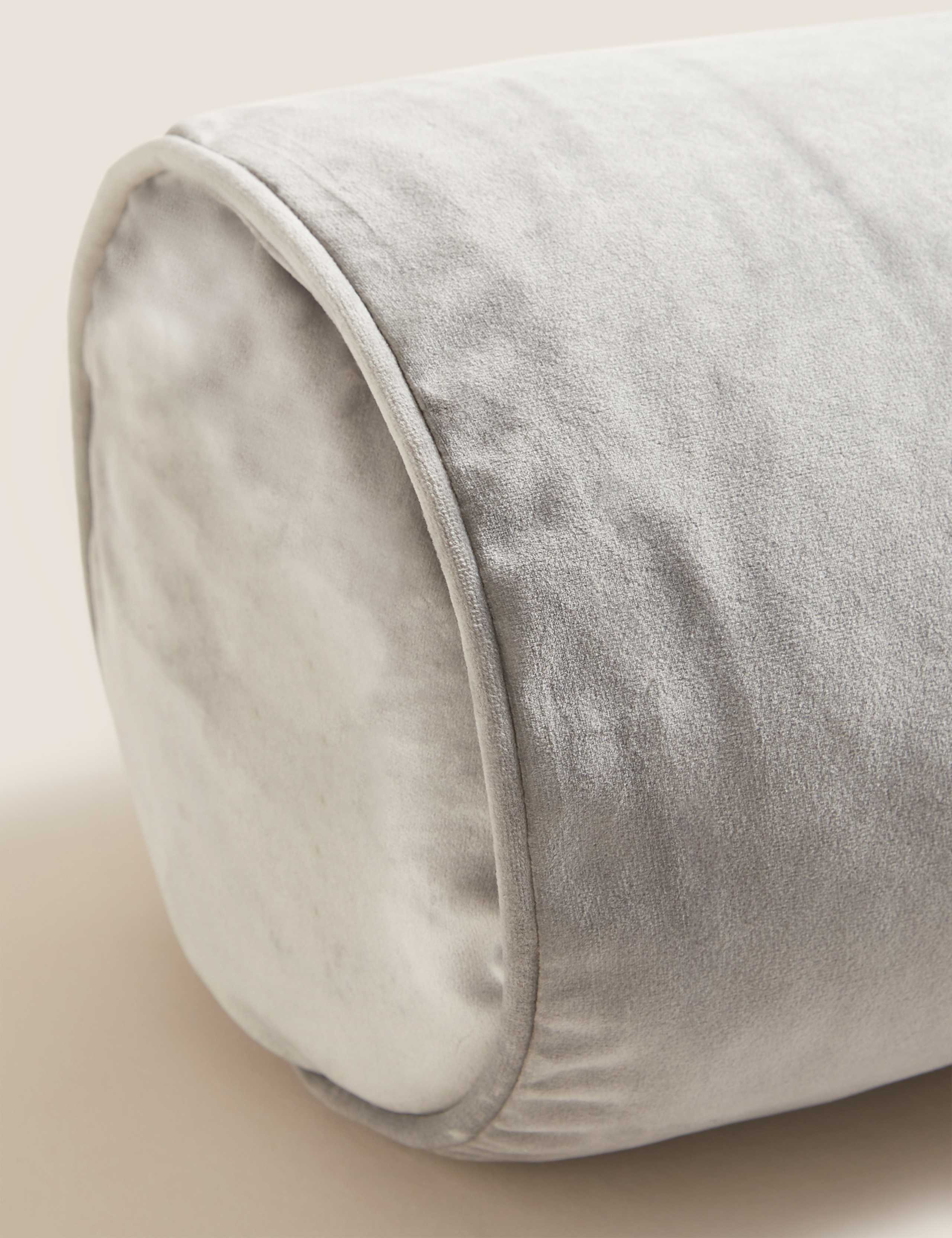 Velvet Piped Bolster Cushion 4 of 5