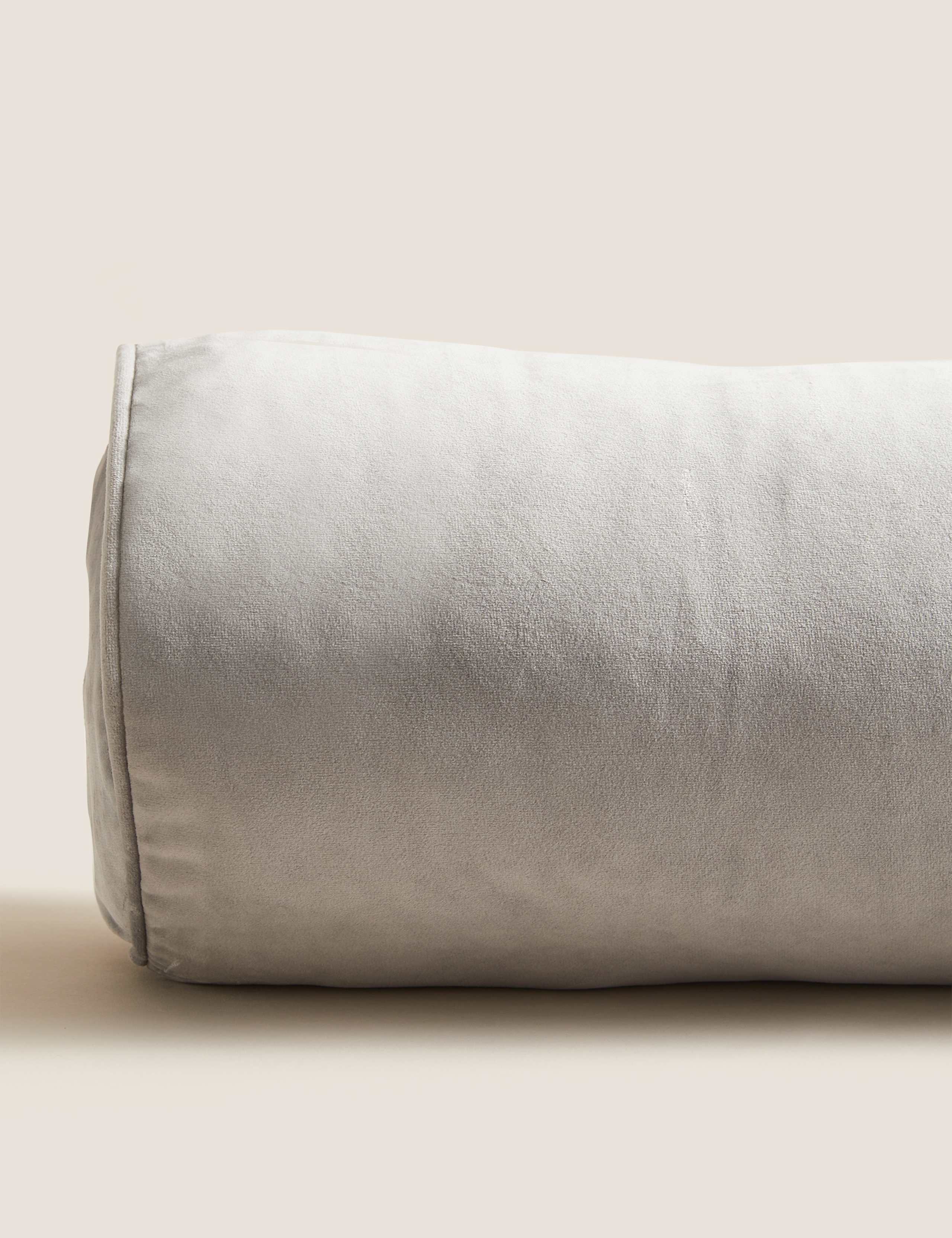 Velvet Piped Bolster Cushion 2 of 5