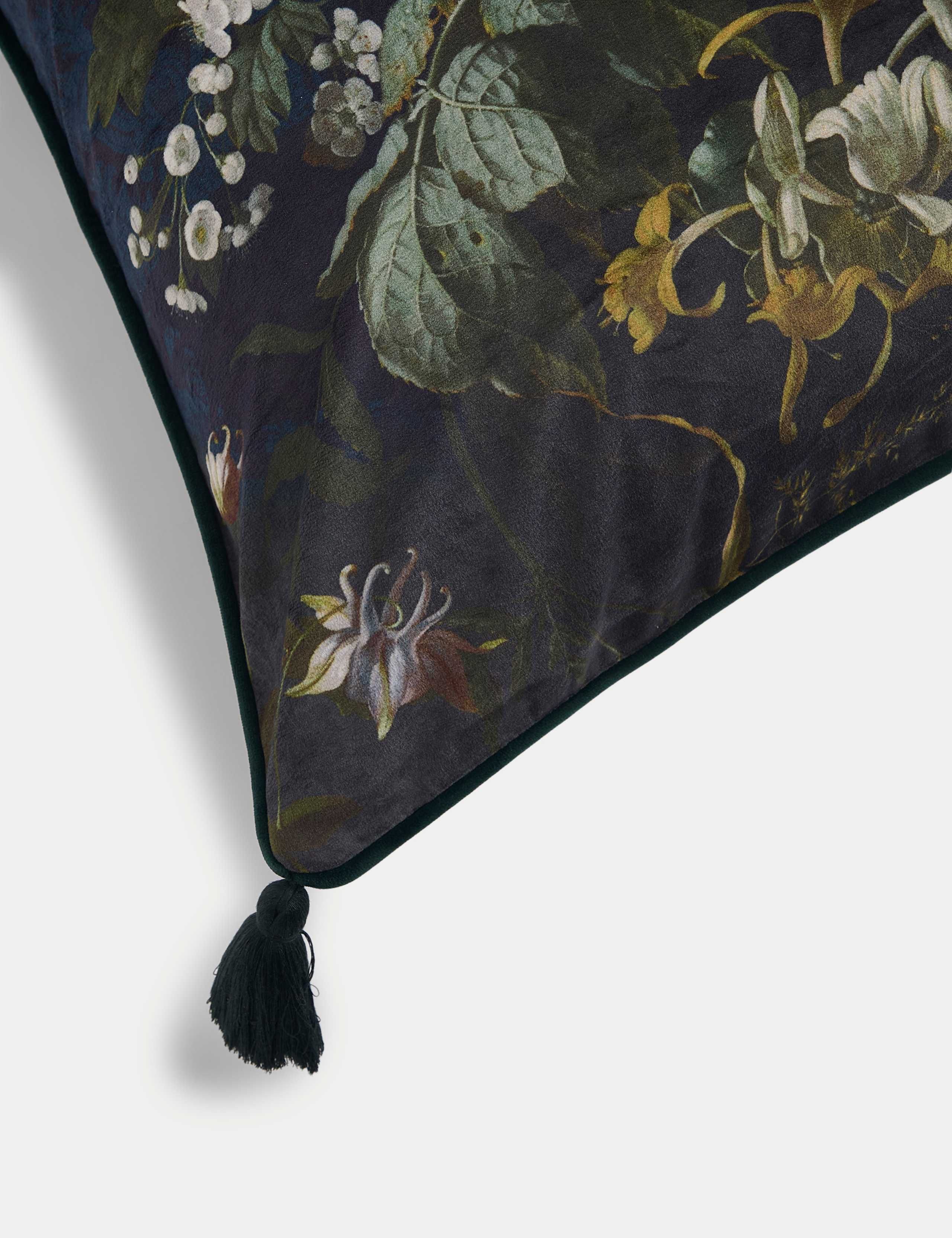 Velvet Floral Cushion 4 of 5