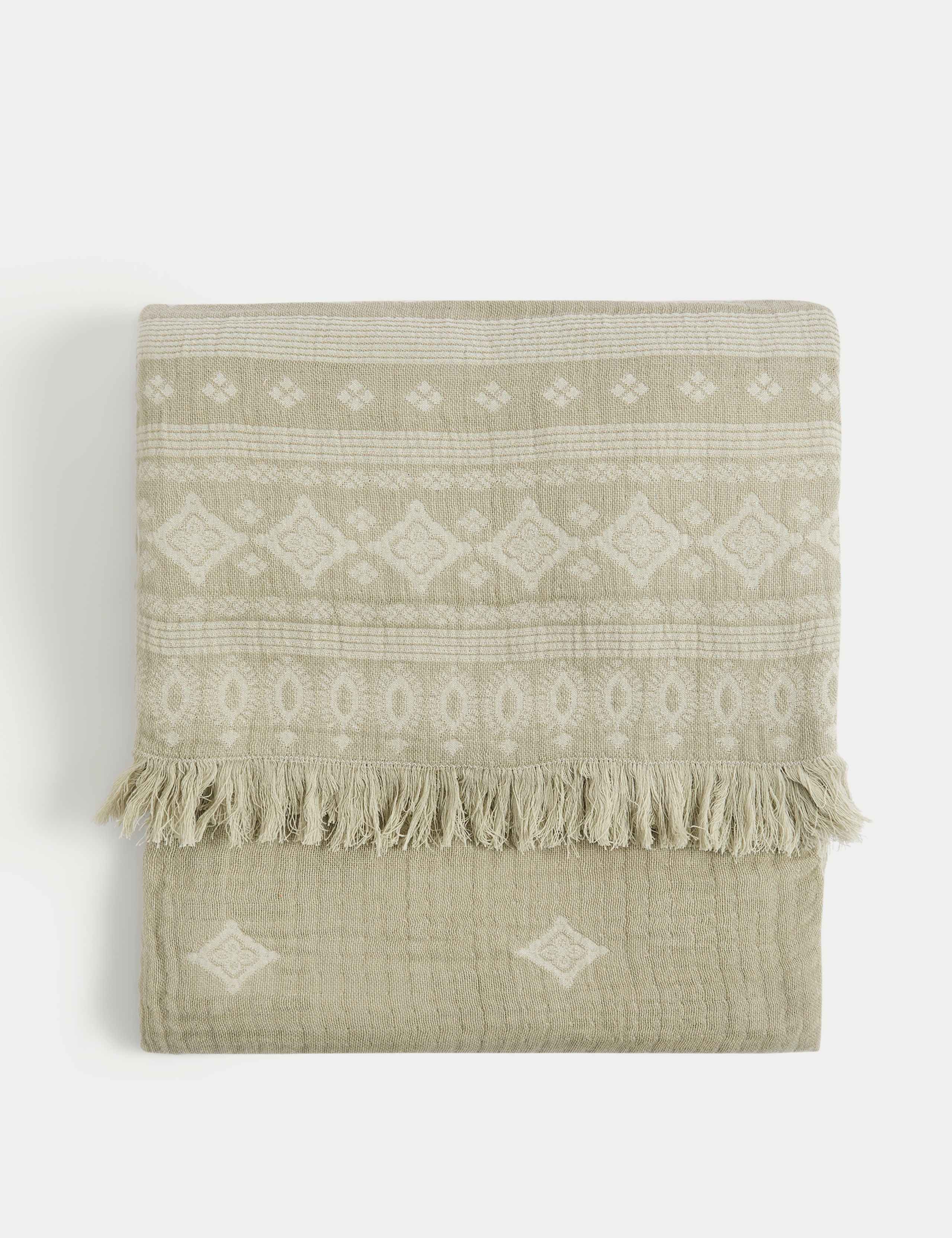 Jaipur Bandhani Pure Cotton Gauze Throw 1 of 5