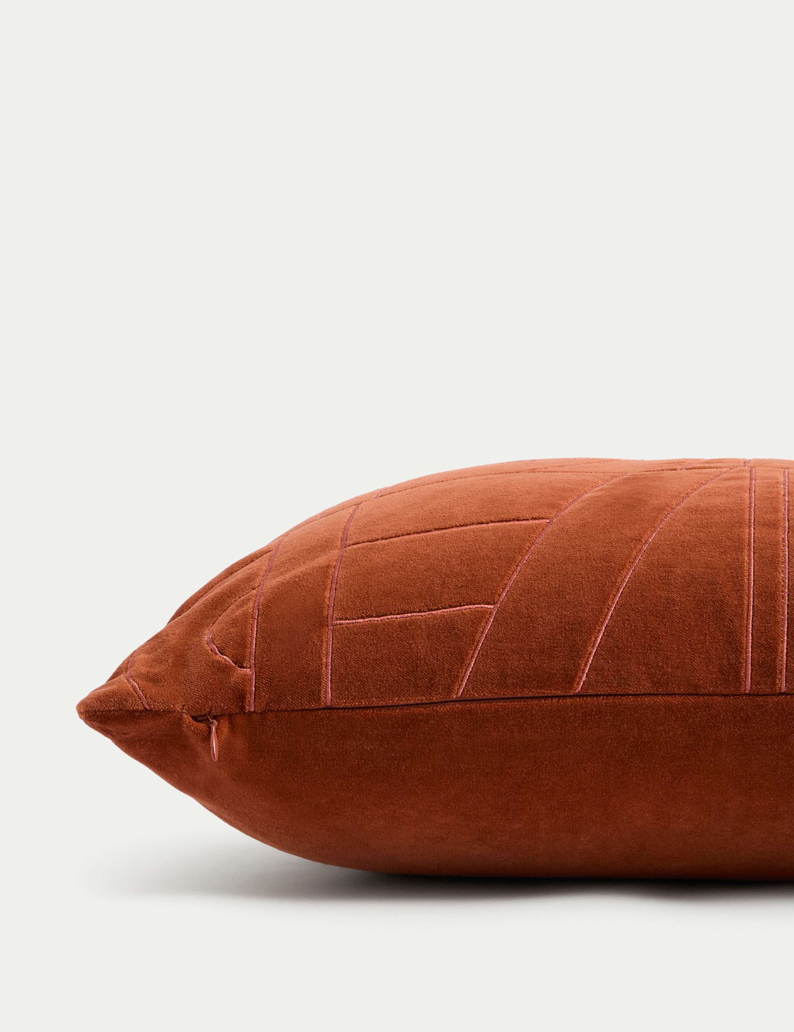 Velvet Embroidered Bolster Cushion 2 of 4