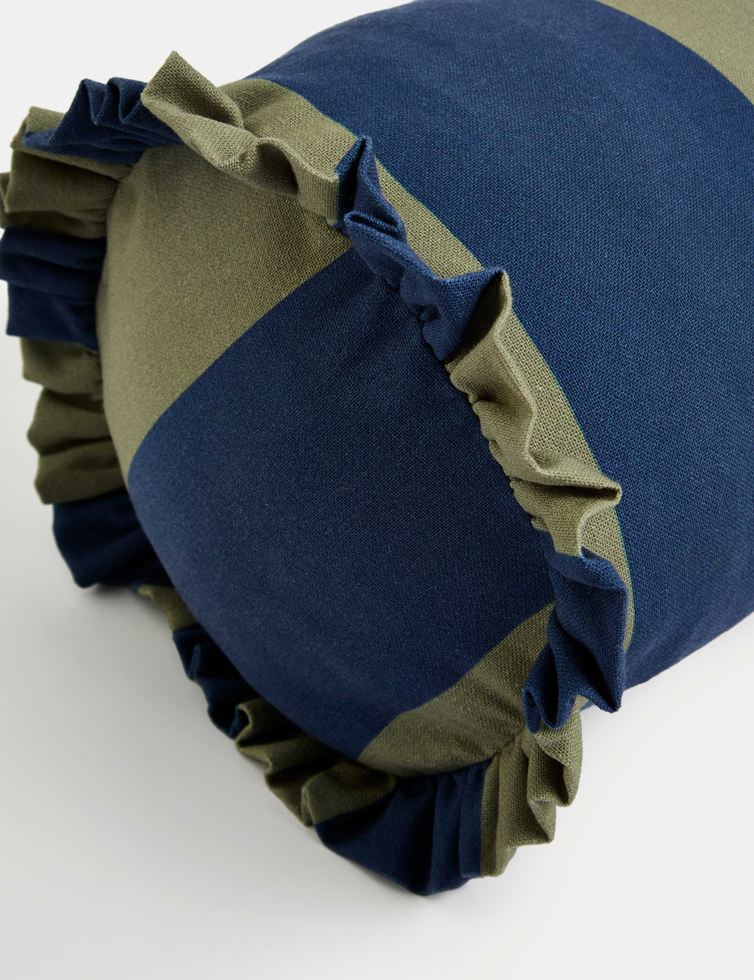 Pure Cotton Striped Bolster Cushion 4 of 4