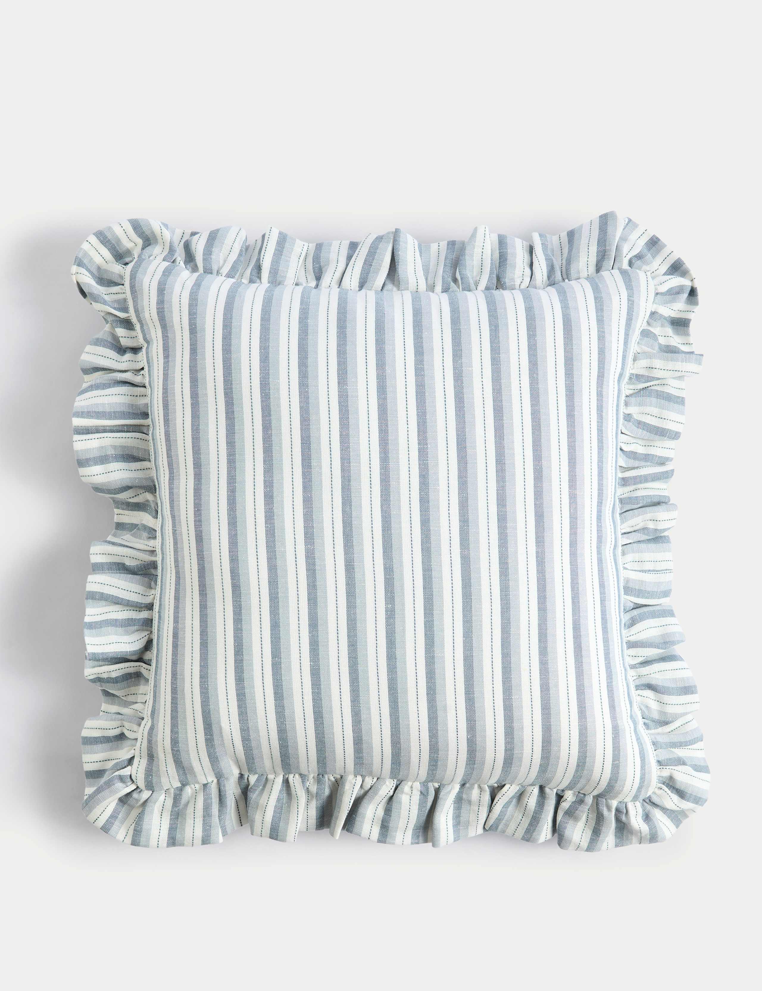 Linen Blend Striped Cushion 1 of 3