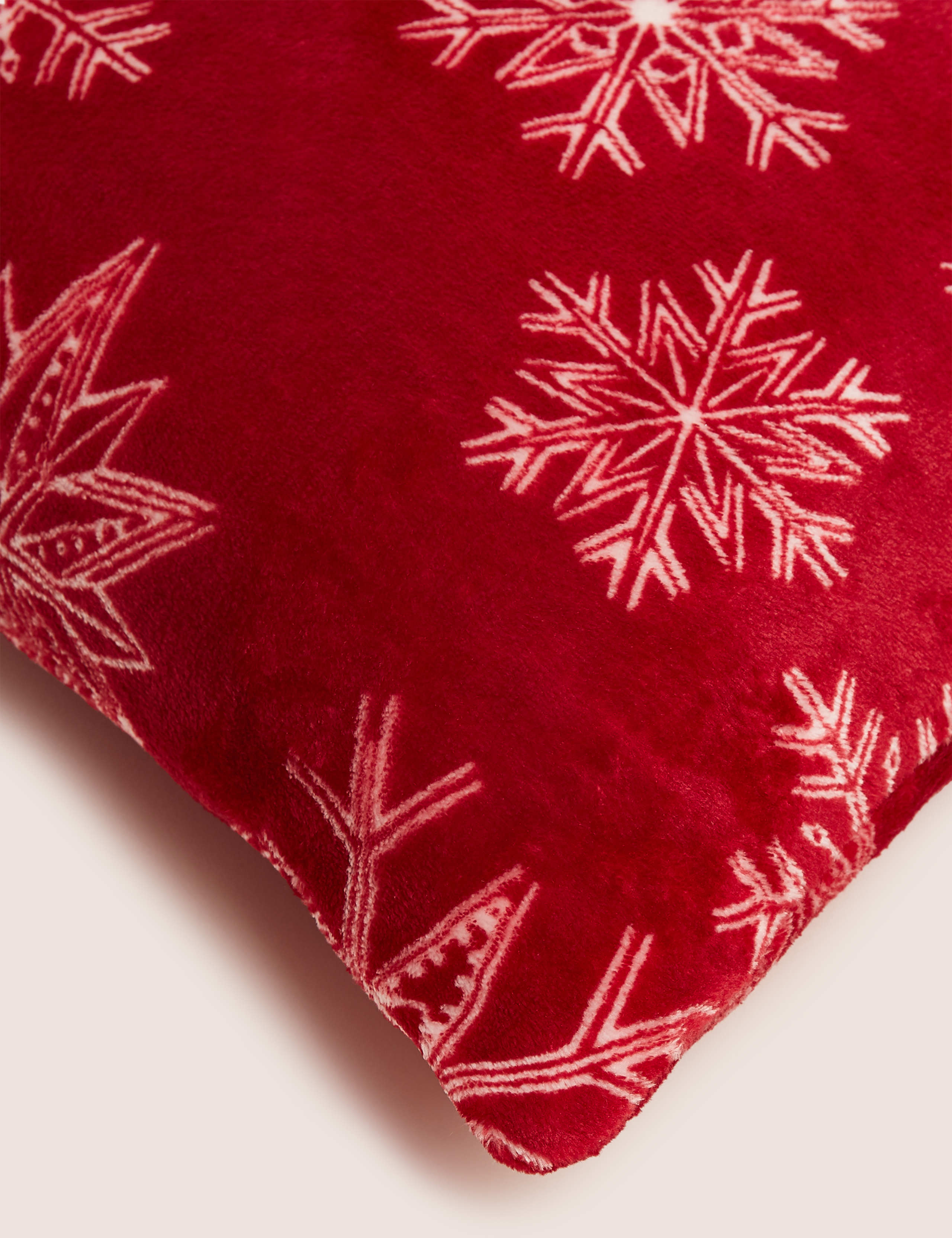 Fleece Snowflake Medium Christmas Cushion 4 of 4