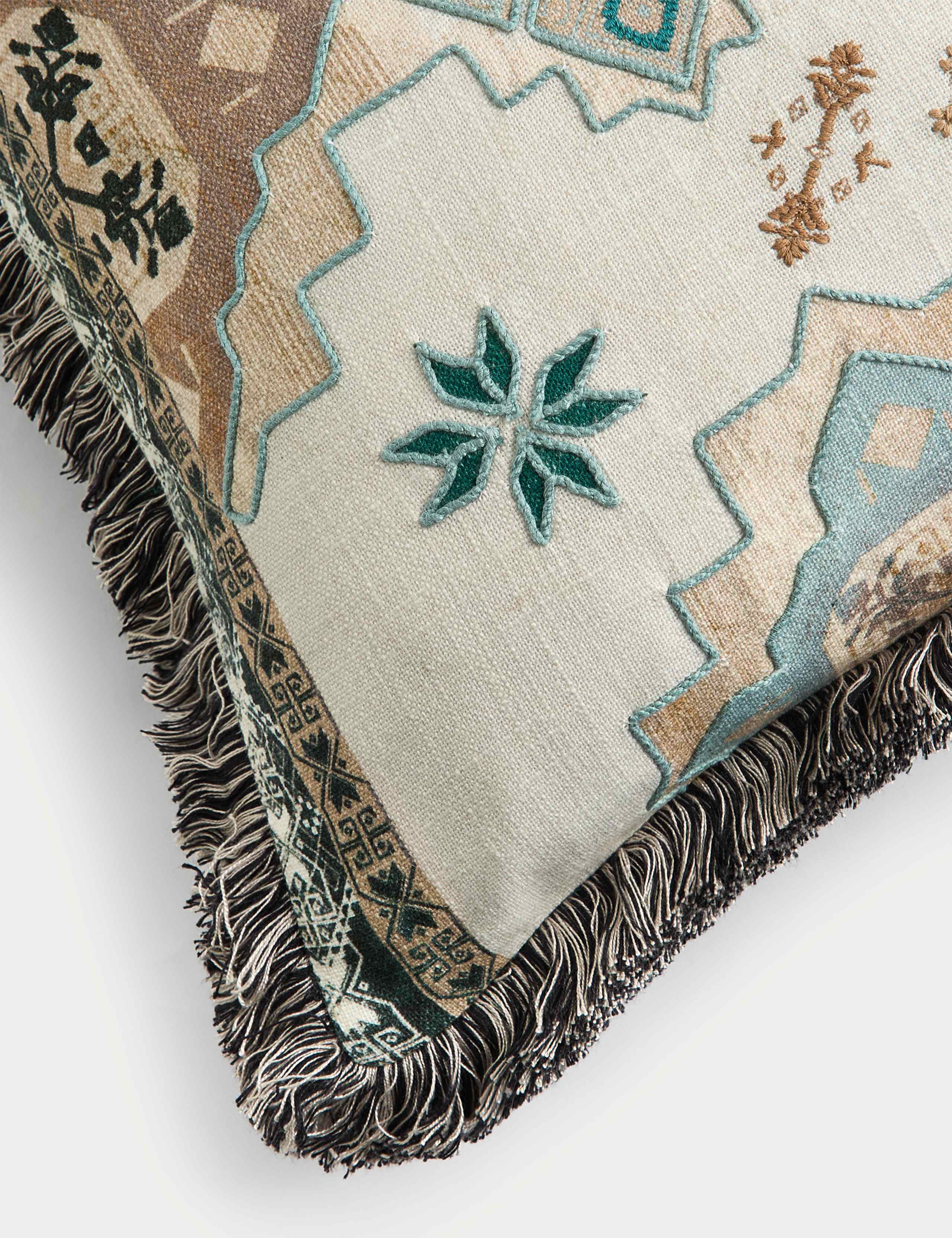 Pure Cotton Alta Embroidered Cushion 4 of 4