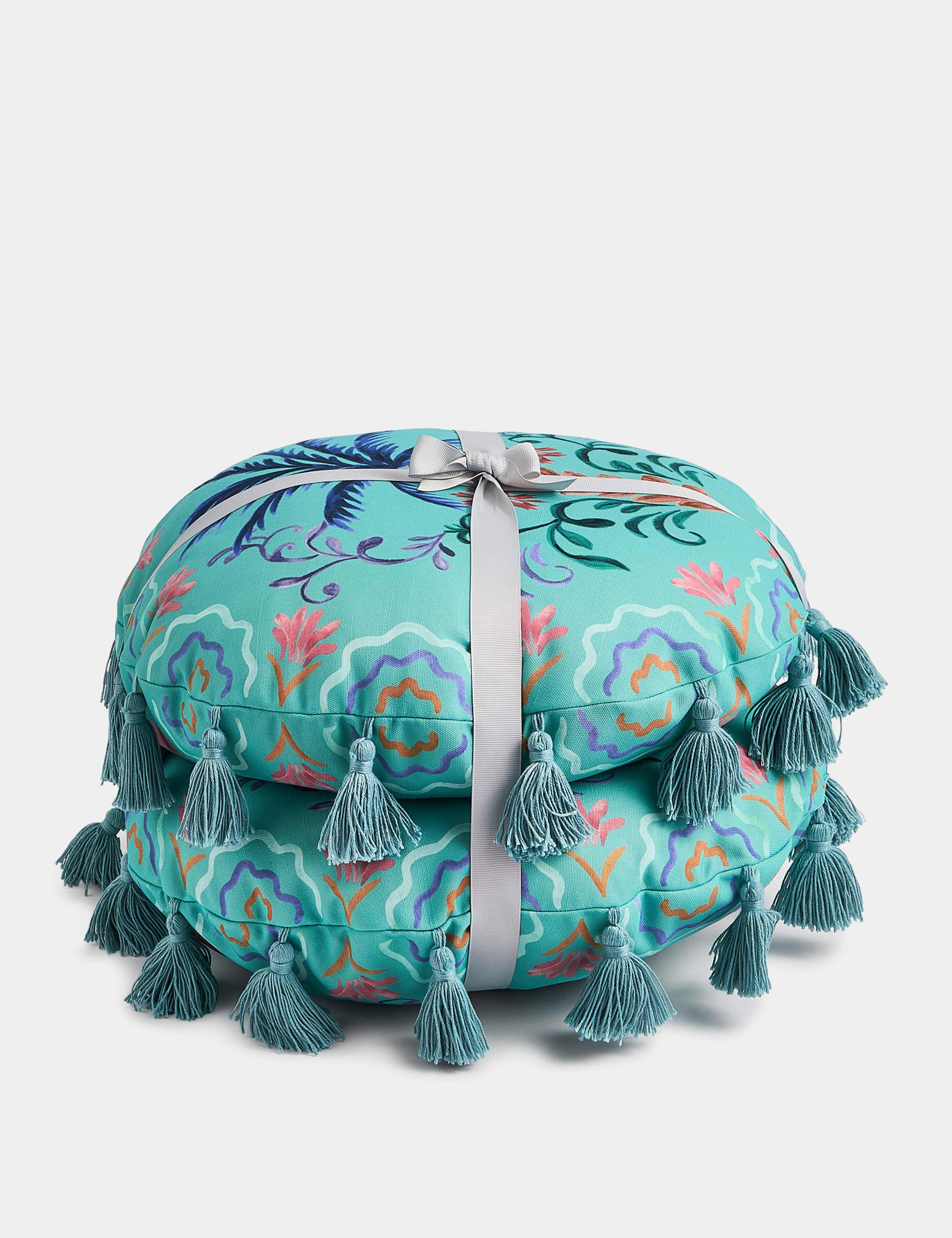 Set of 2 Palm Round Outdoor Cushions 4 of 4