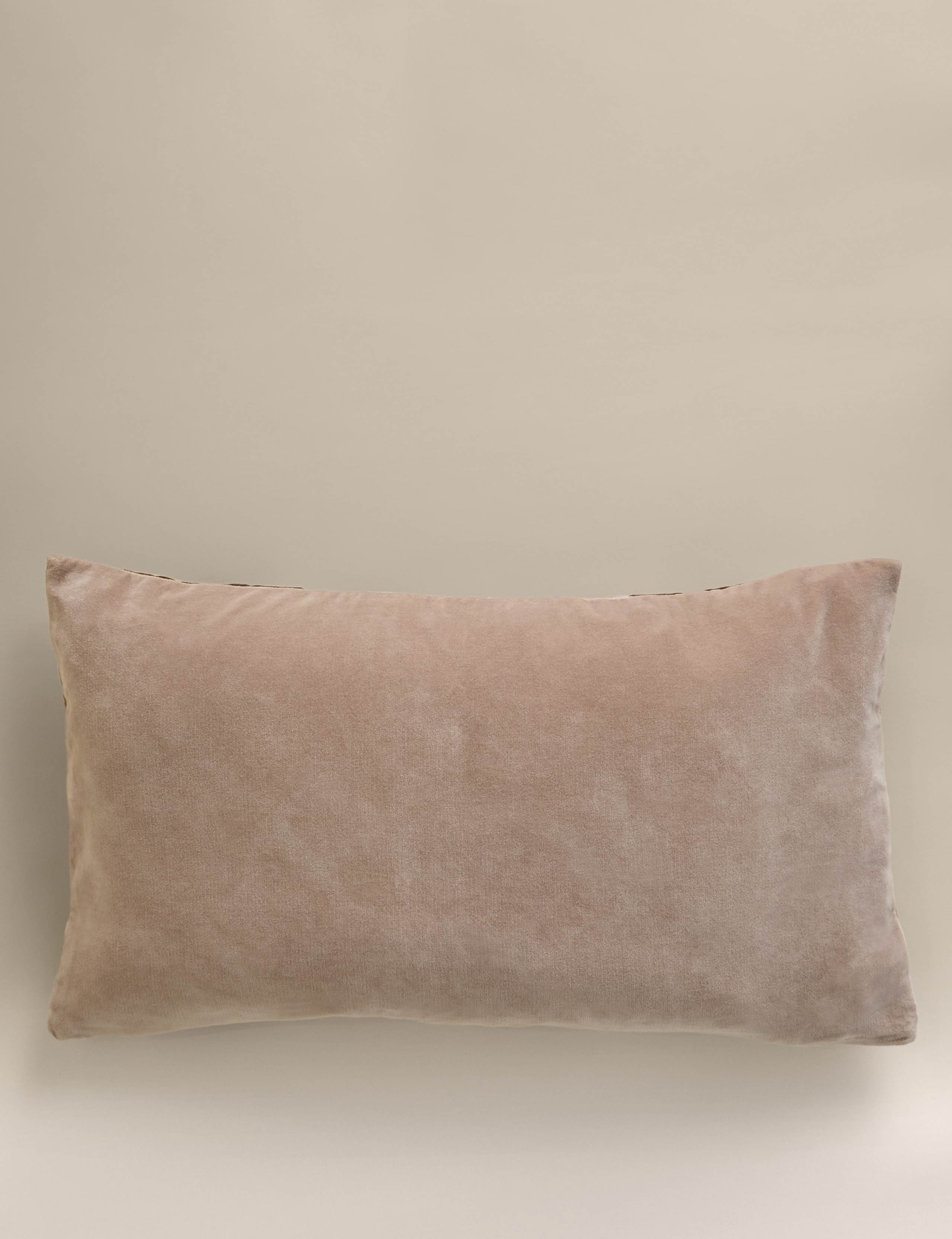 Velvet Geometric Patchwork Bolster Cushion 3 of 4