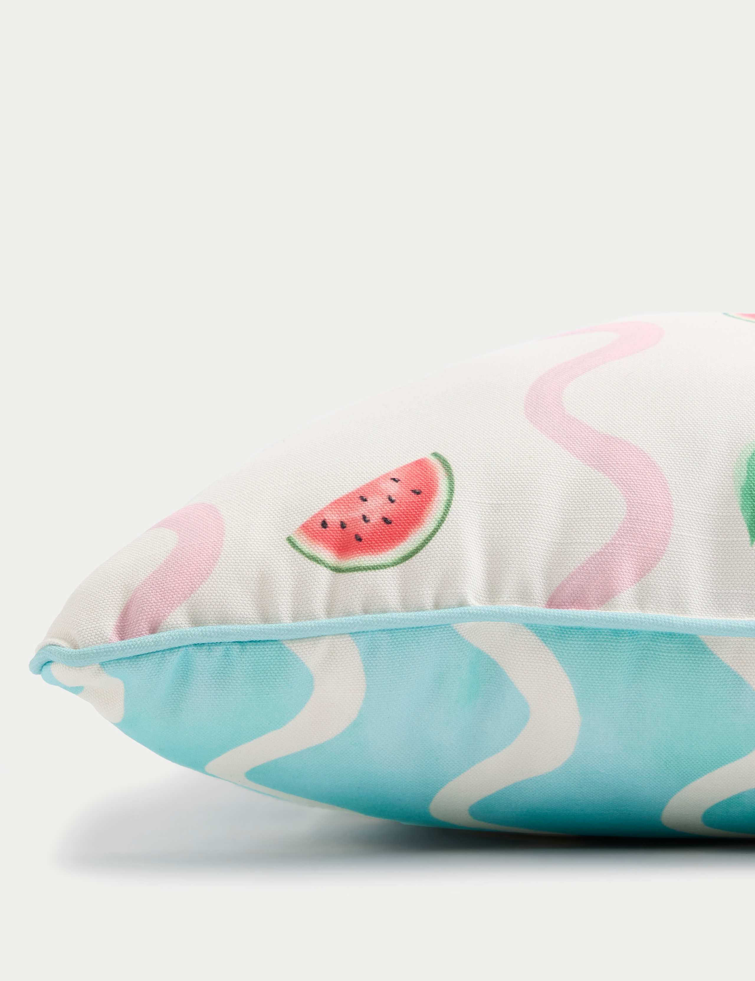 Set of 2 Fruit Print Scallop Outdoor Cushions 2 of 5