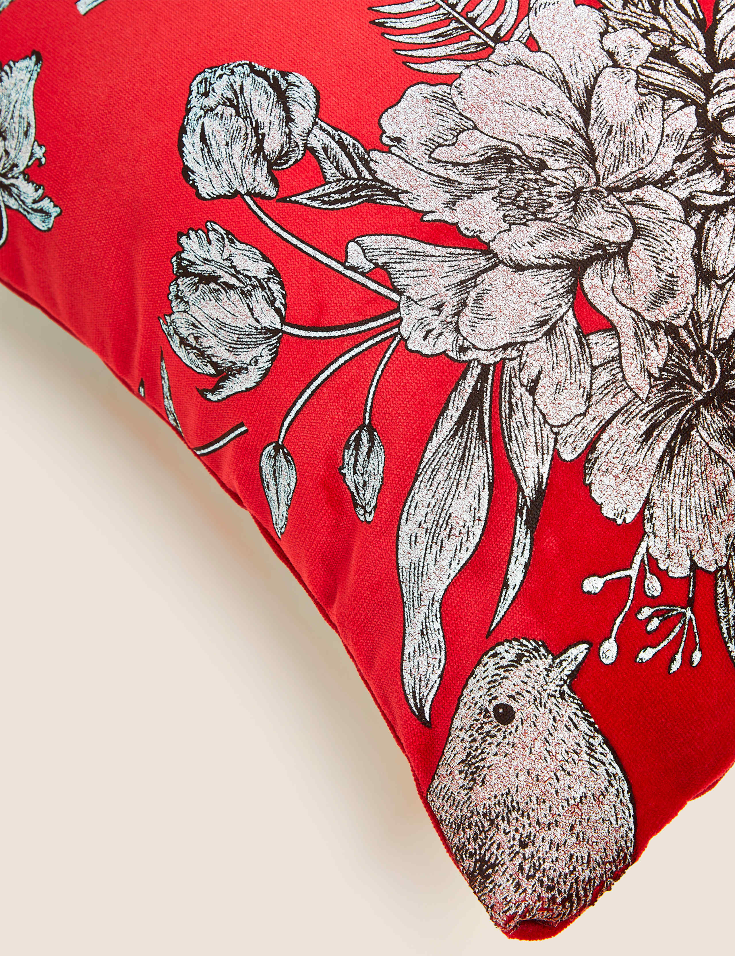 Christmas Robin Foil Cushion 5 of 5