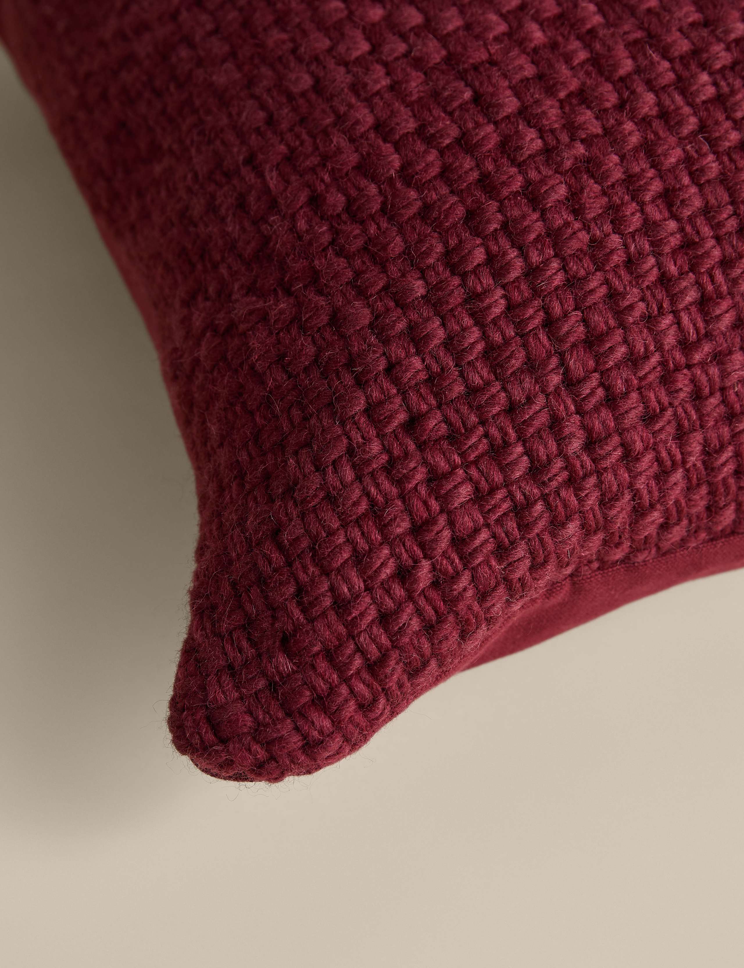 Pure Wool Basket Weave Cushion 4 of 4