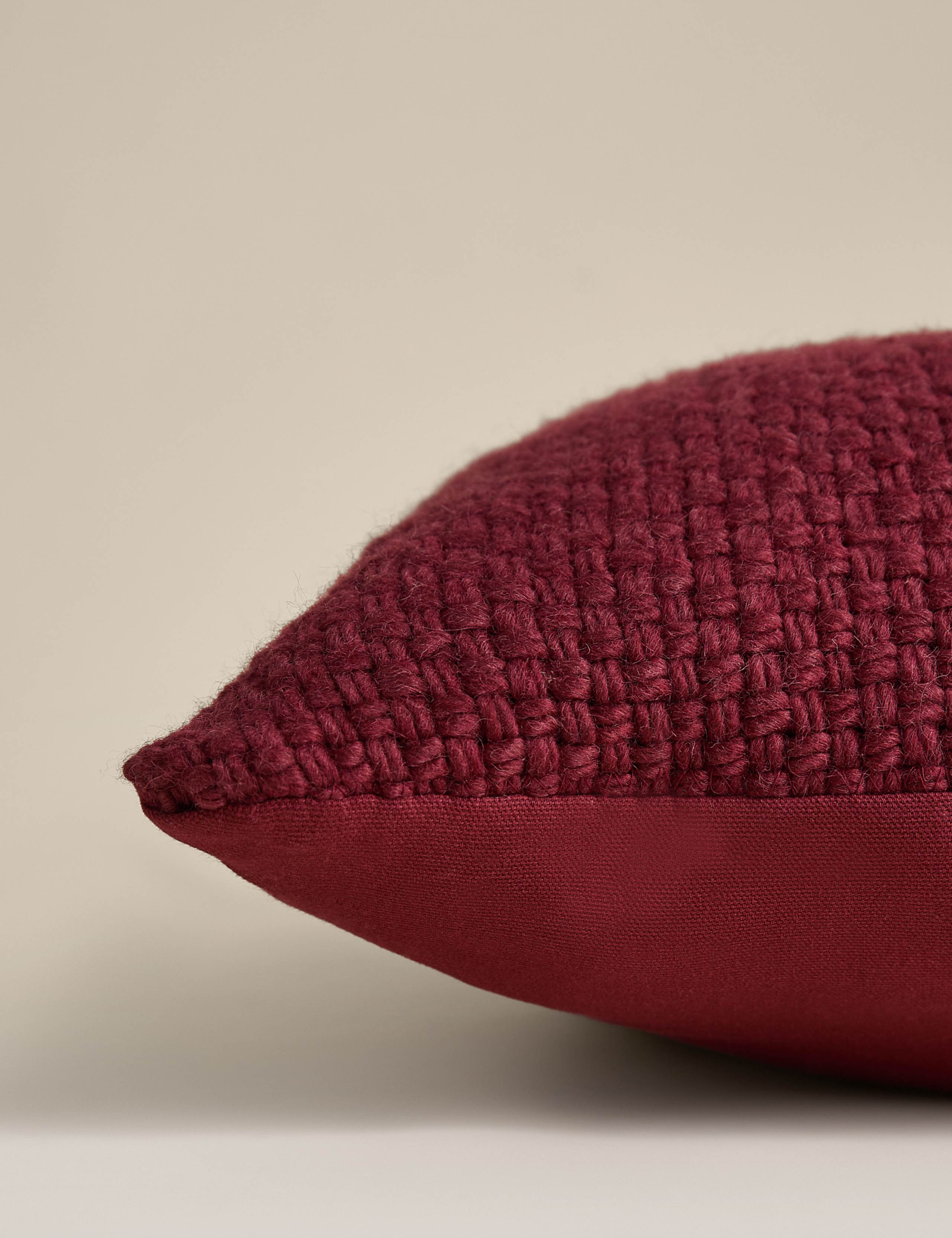 Pure Wool Basket Weave Cushion 2 of 4