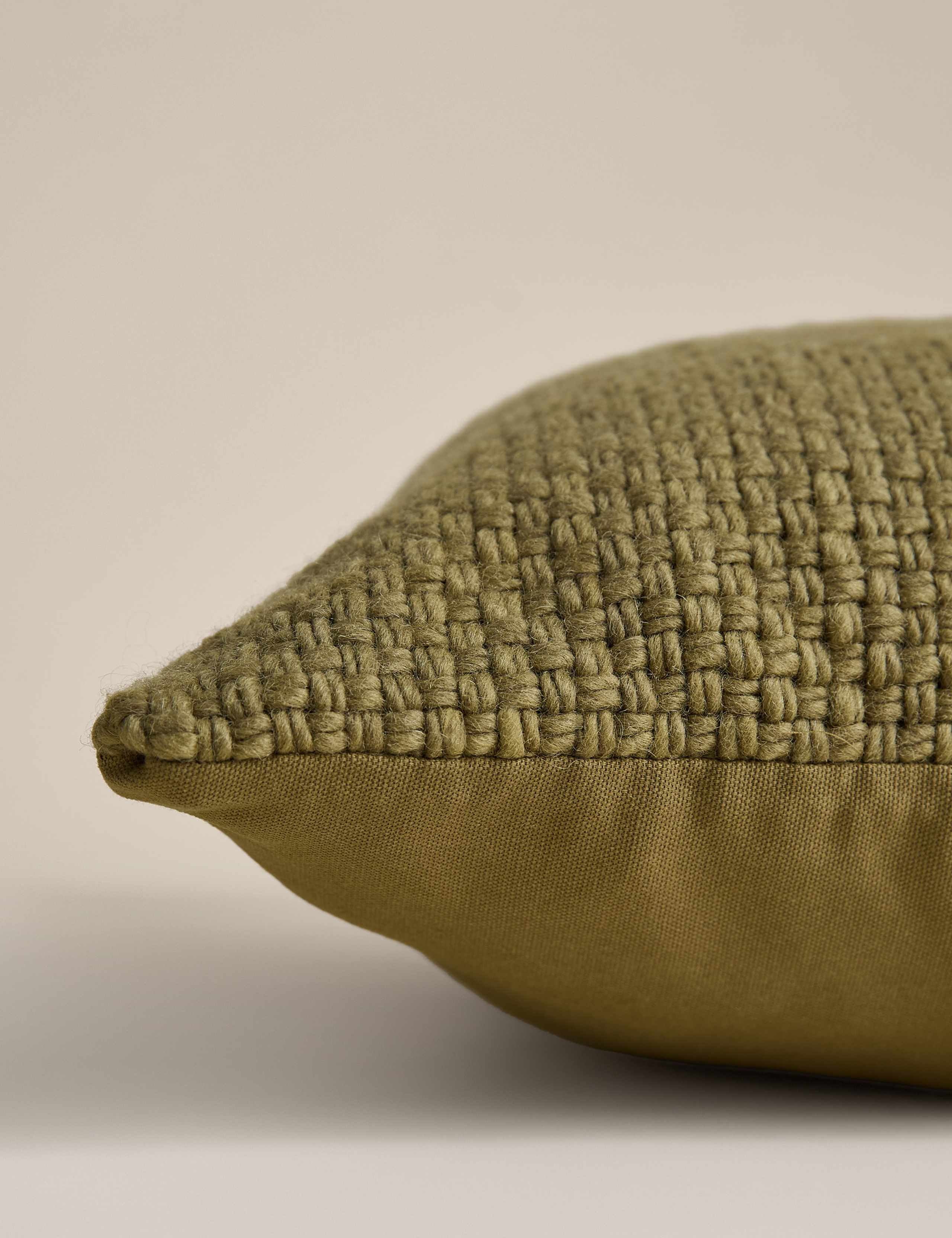 Pure Wool Basket Weave Cushion 2 of 4