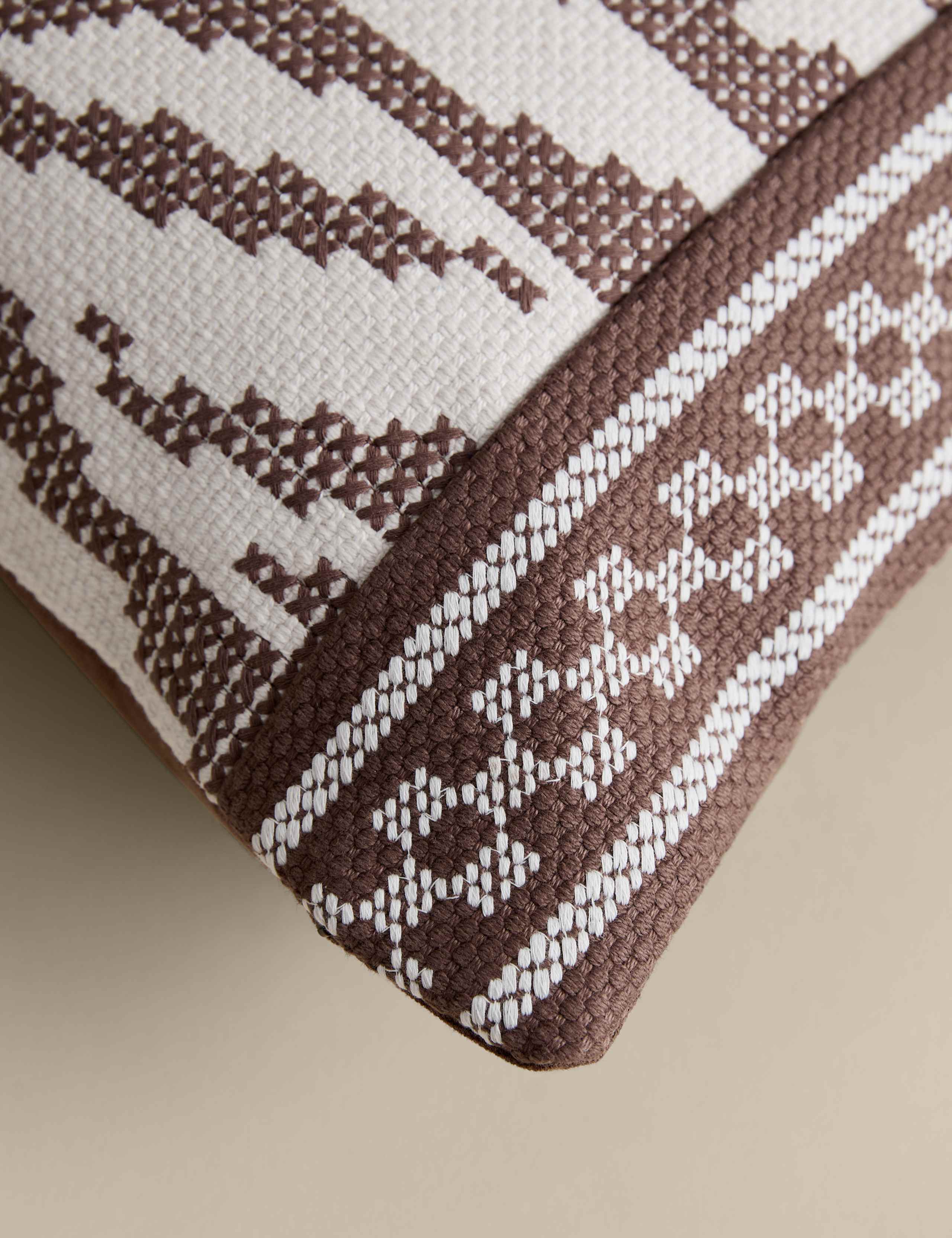 Pure Cotton Abstract Embroidered Cushion 4 of 4