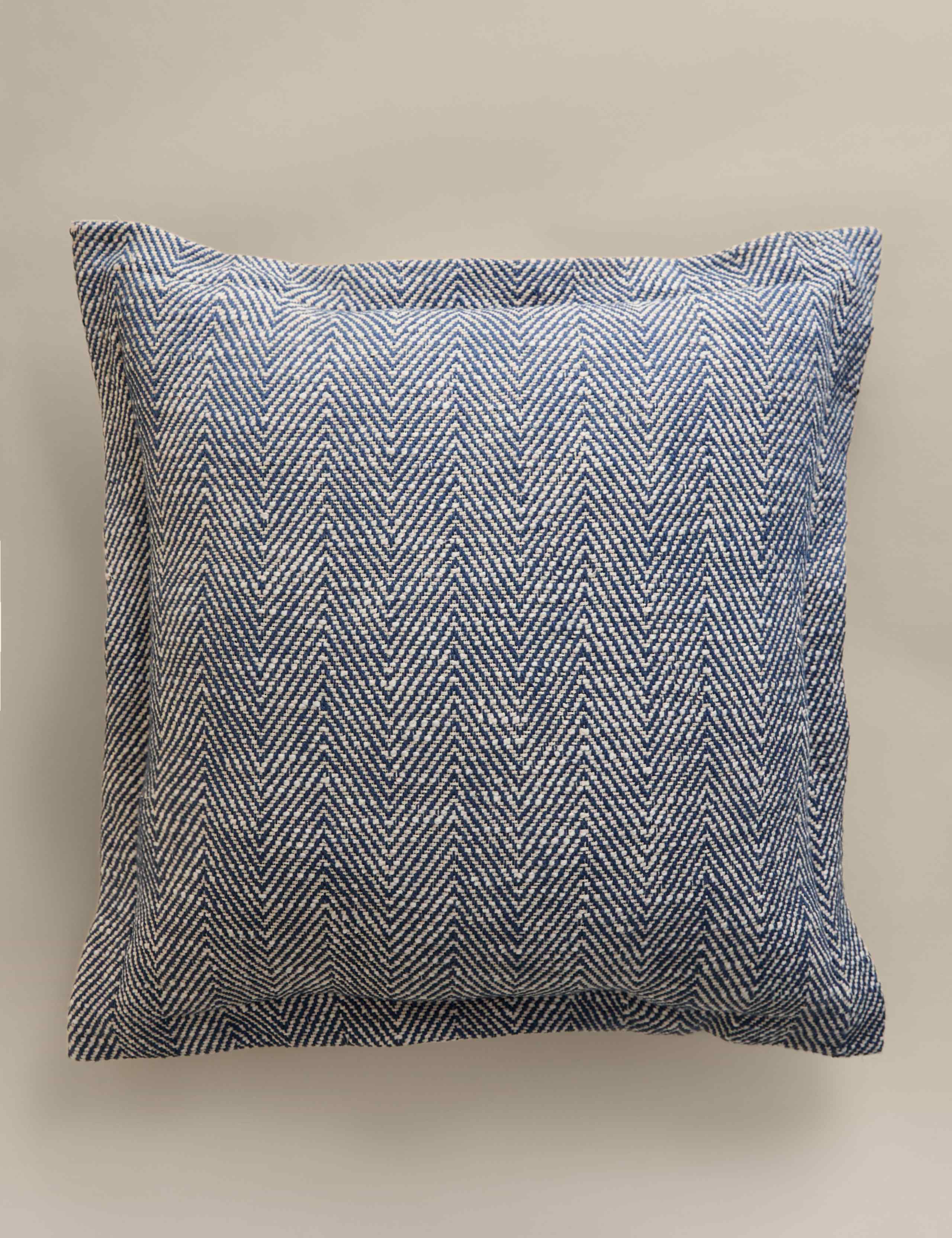 Pure Cotton Herringbone Cushion 1 of 4