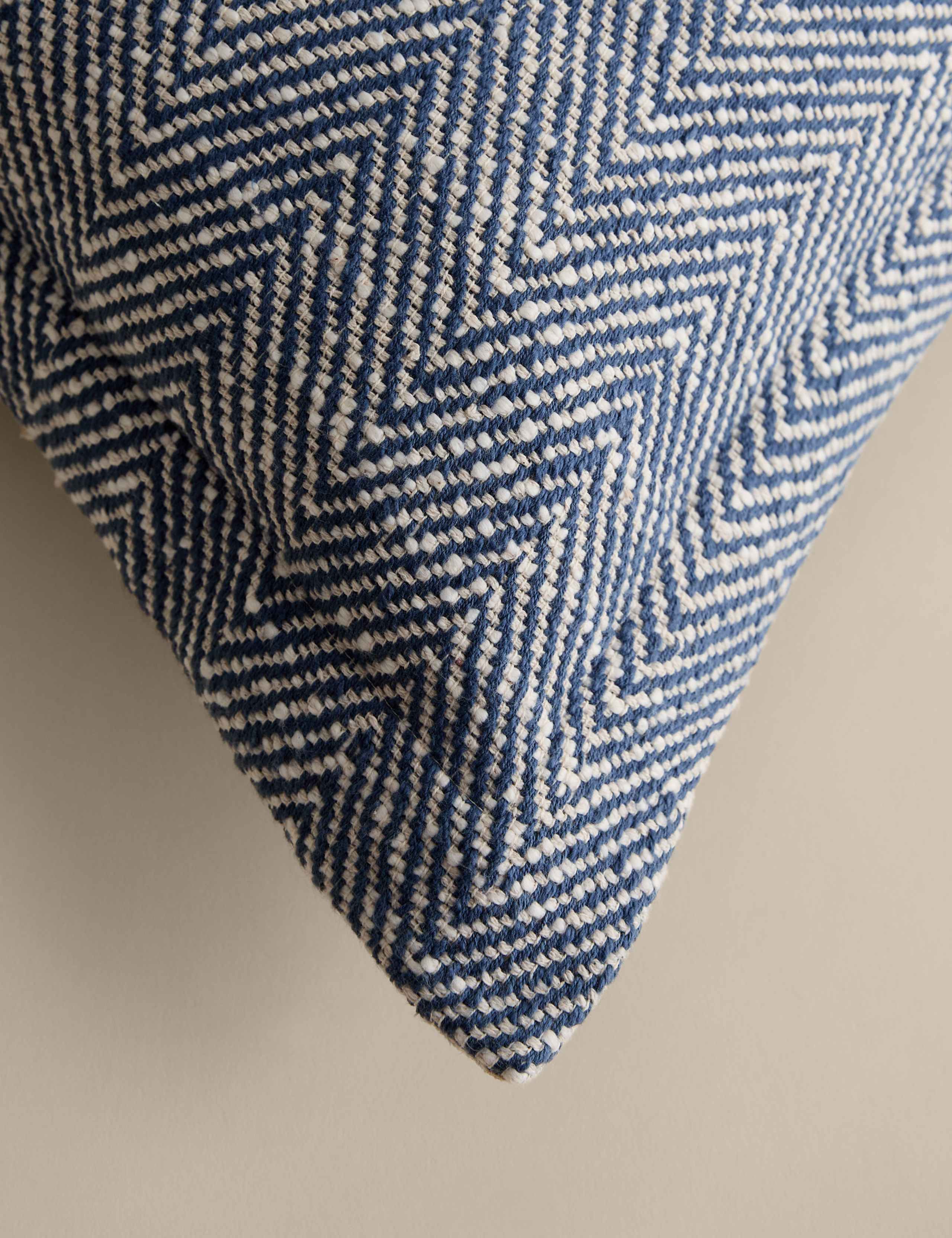 Pure Cotton Herringbone Cushion 4 of 4