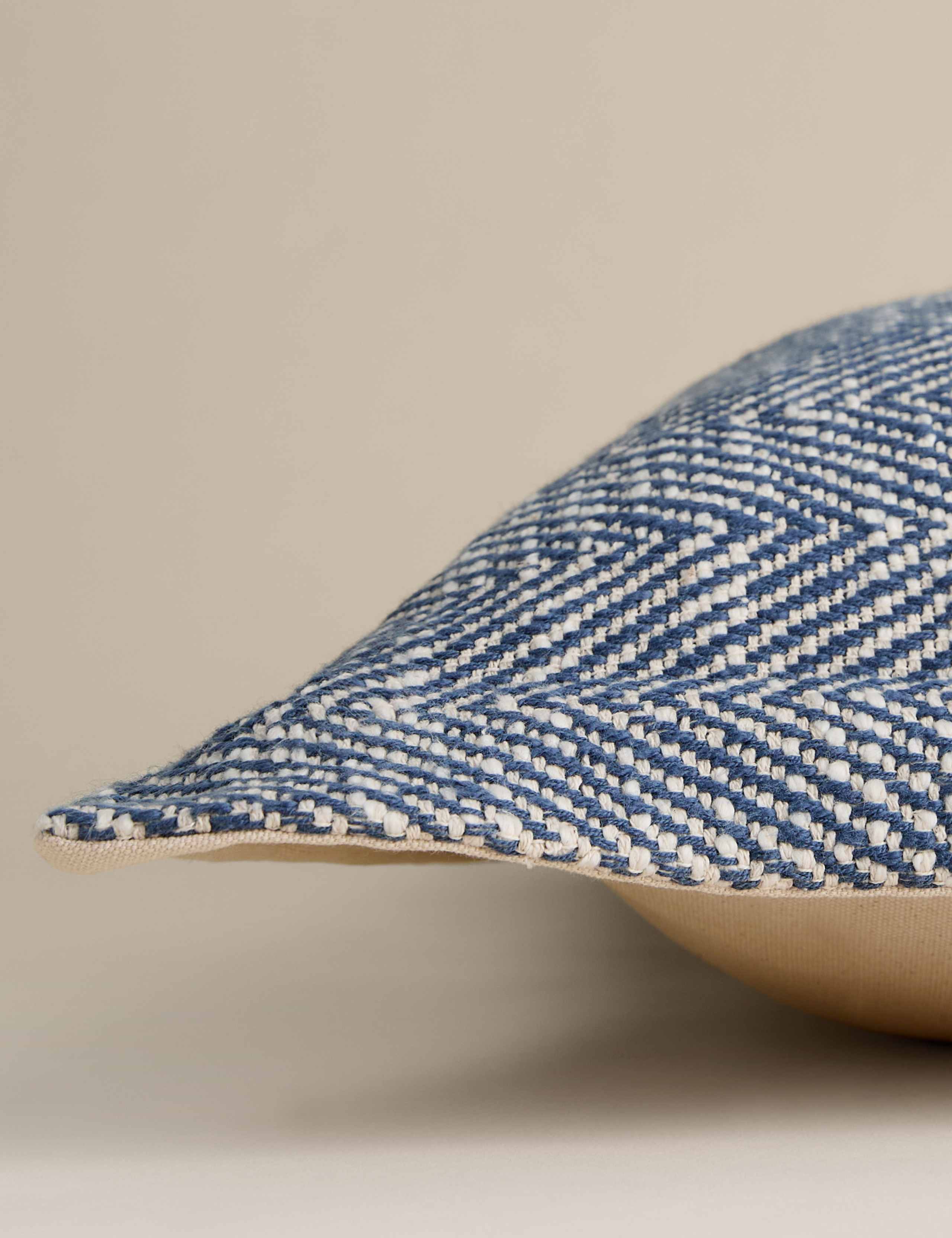 Pure Cotton Herringbone Cushion 2 of 4