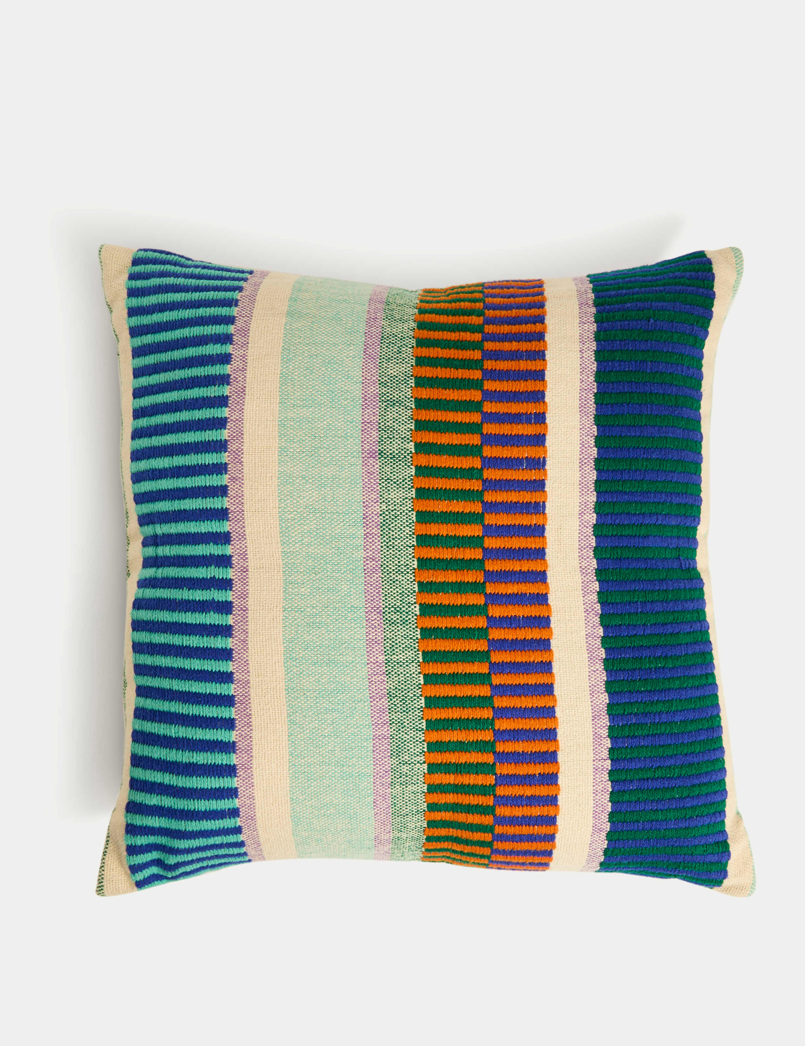Set of 2 Pure Cotton Modern Stripe Outdoor Cushions 1 of 5