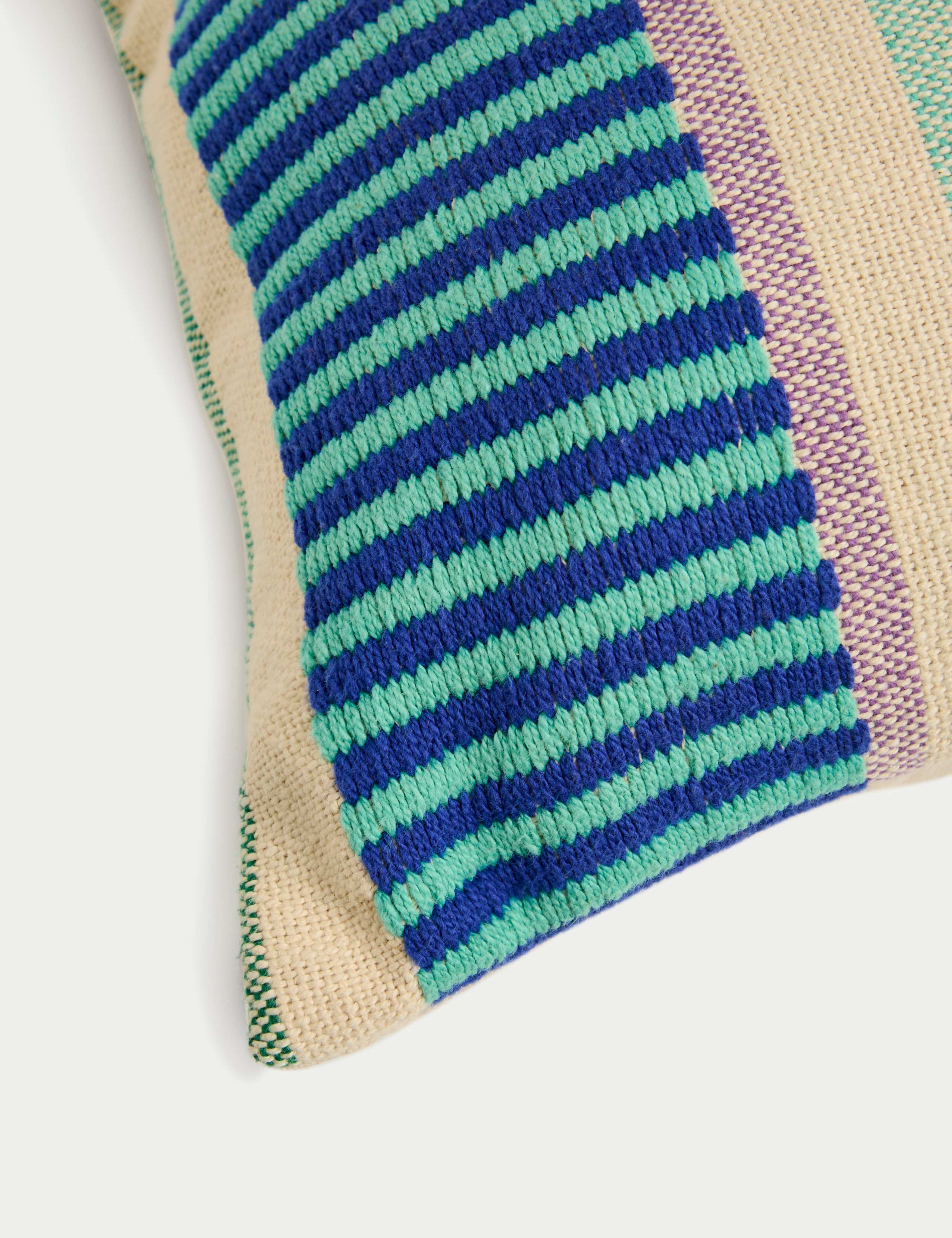 Set of 2 Pure Cotton Modern Stripe Outdoor Cushions 3 of 5