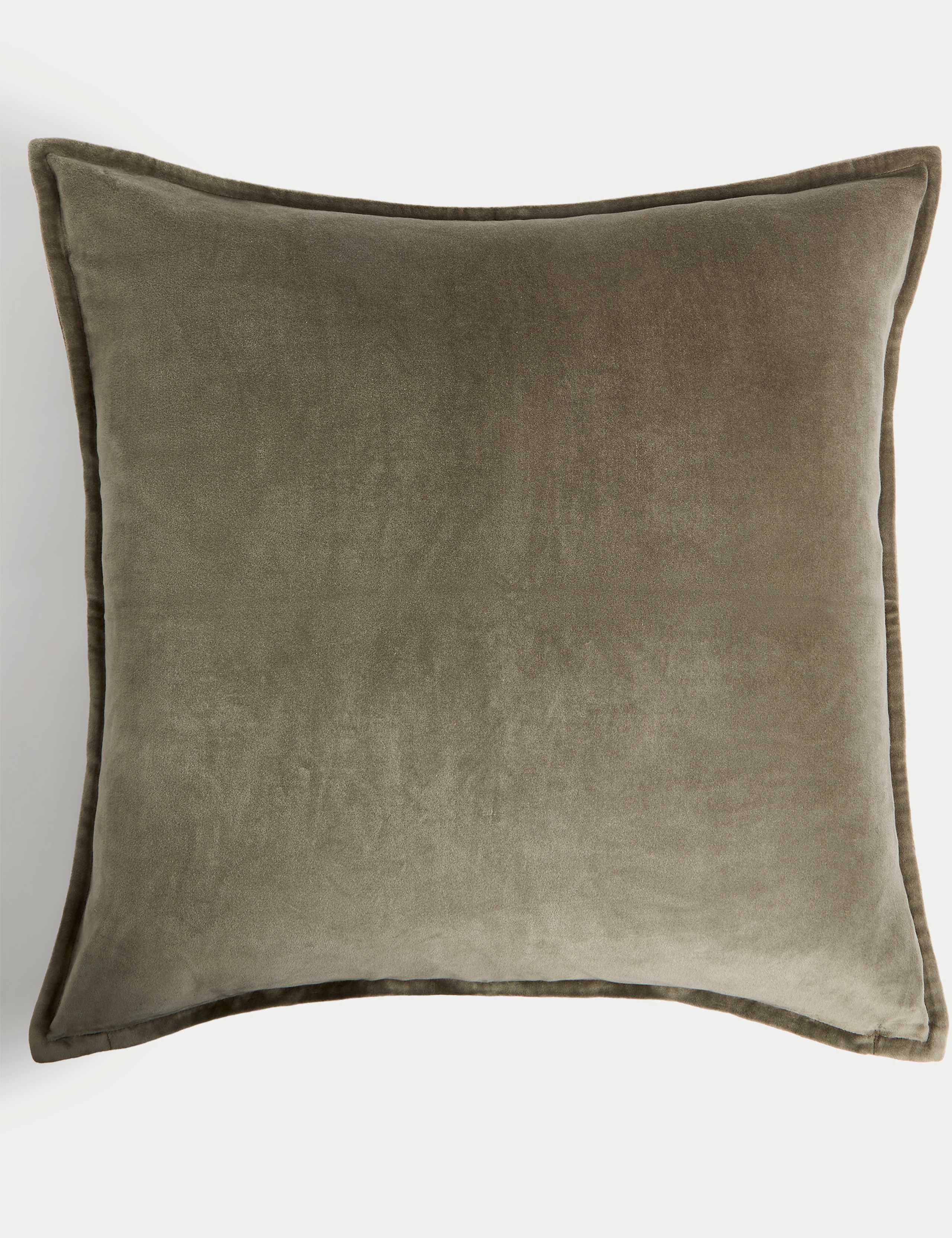 Pure Cotton Velvet Large Cushion 1 of 3