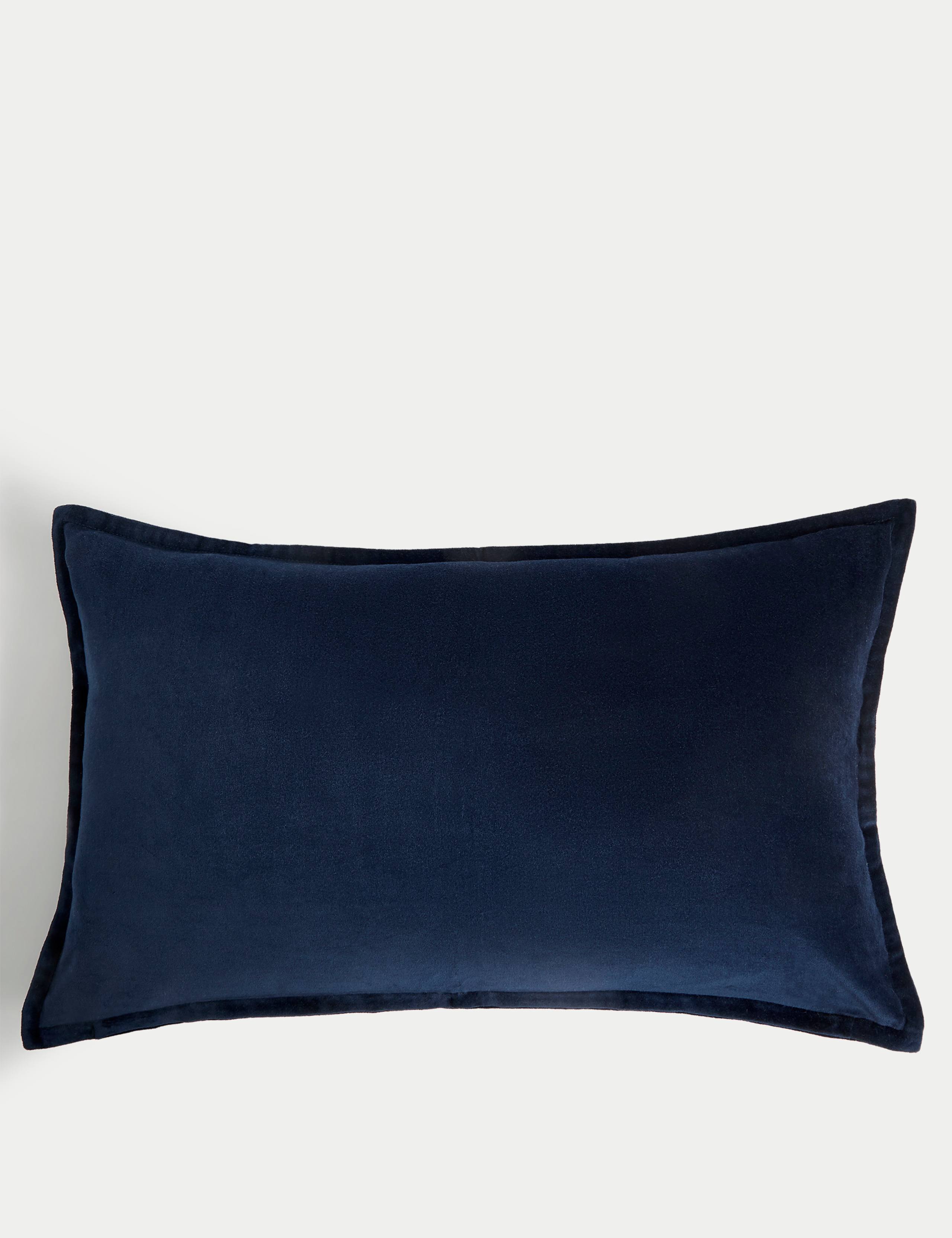 Pure Cotton Velvet Bolster Cushion 1 of 3