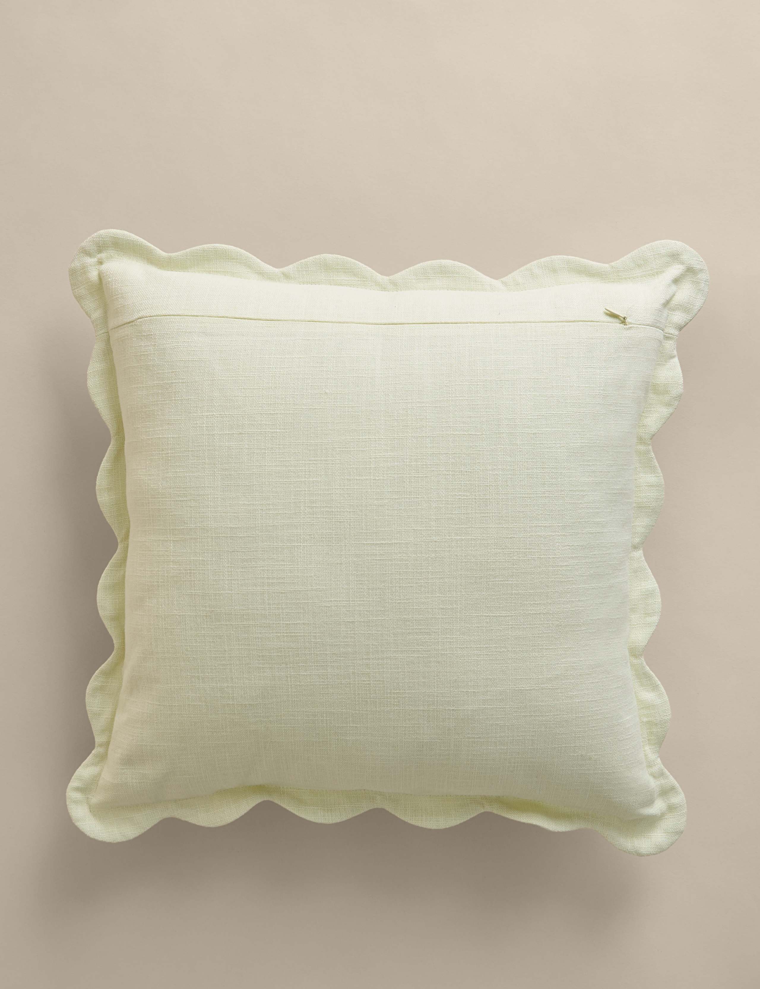 Pure Cotton Large Embroidered Scallop Cushion 3 of 4