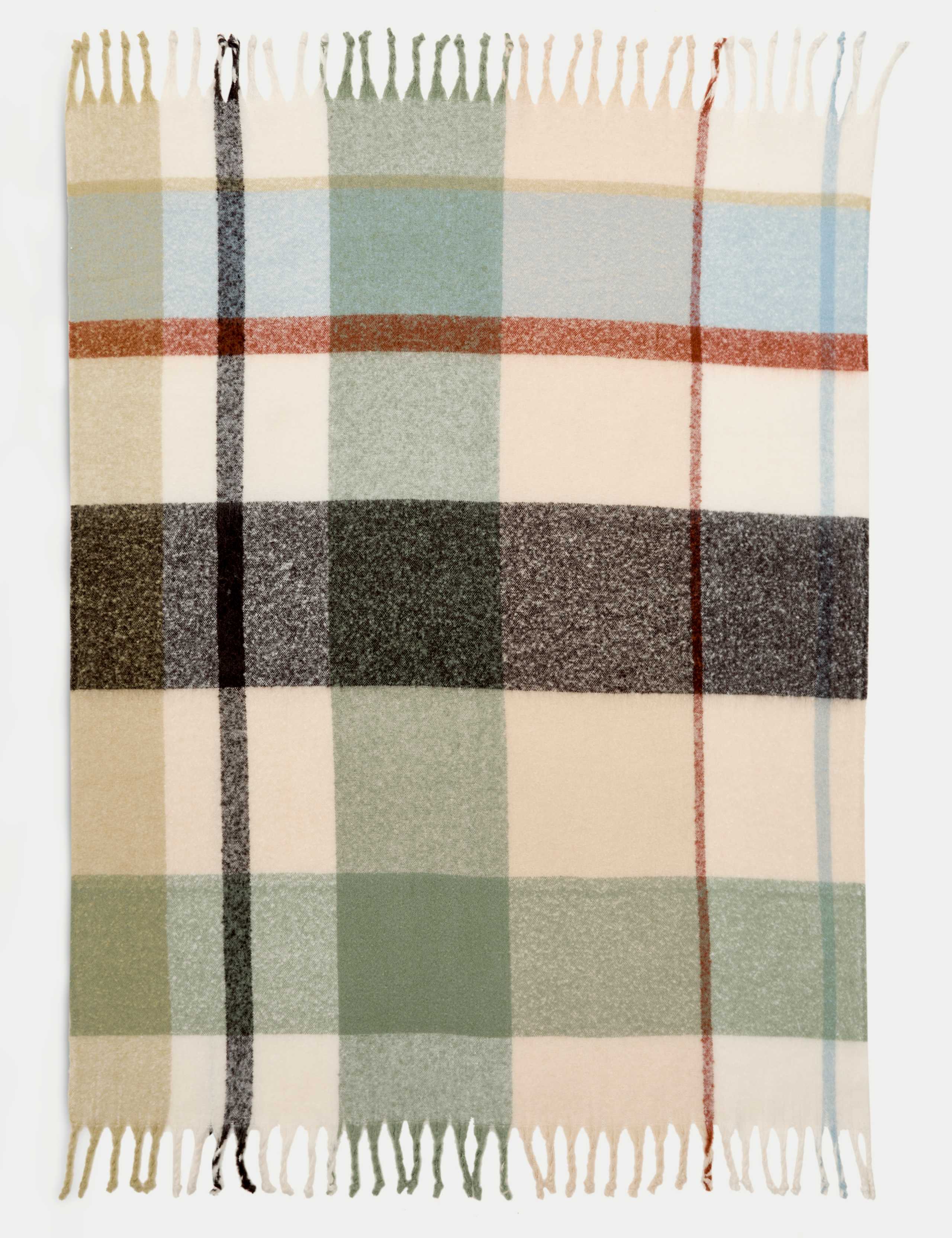 Faux Mohair Checked Throw 3 of 5