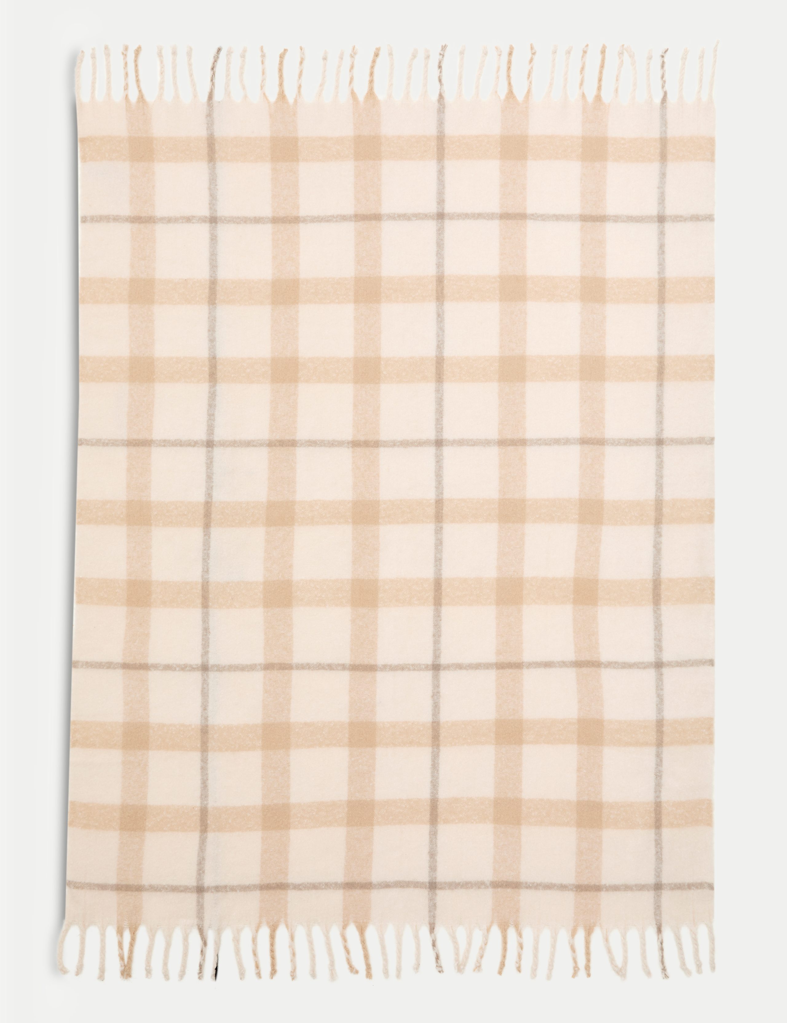 Faux Mohair Checked Throw 2 of 4