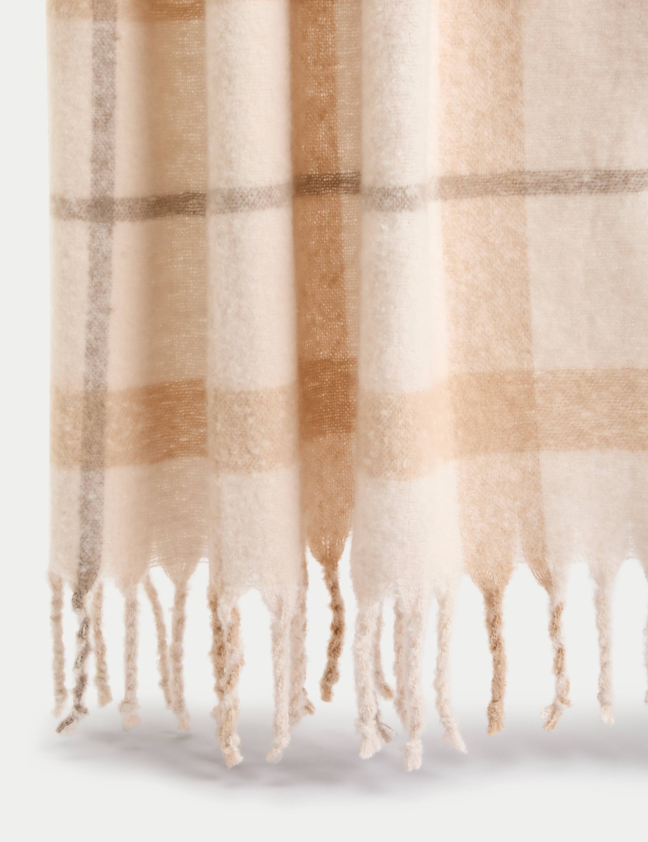 Faux Mohair Checked Throw 1 of 4