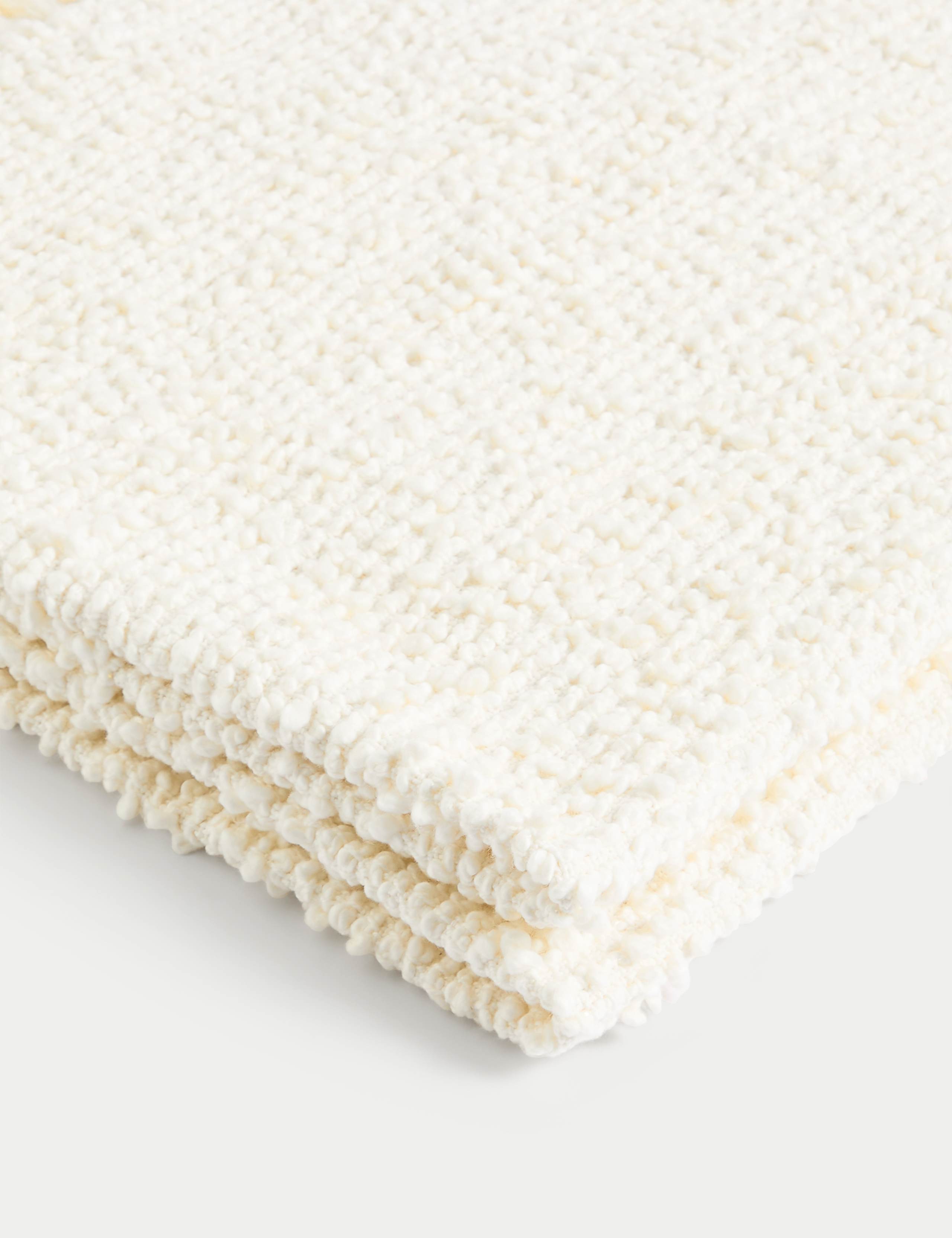 Pure Cotton Bouclé Throw 4 of 5