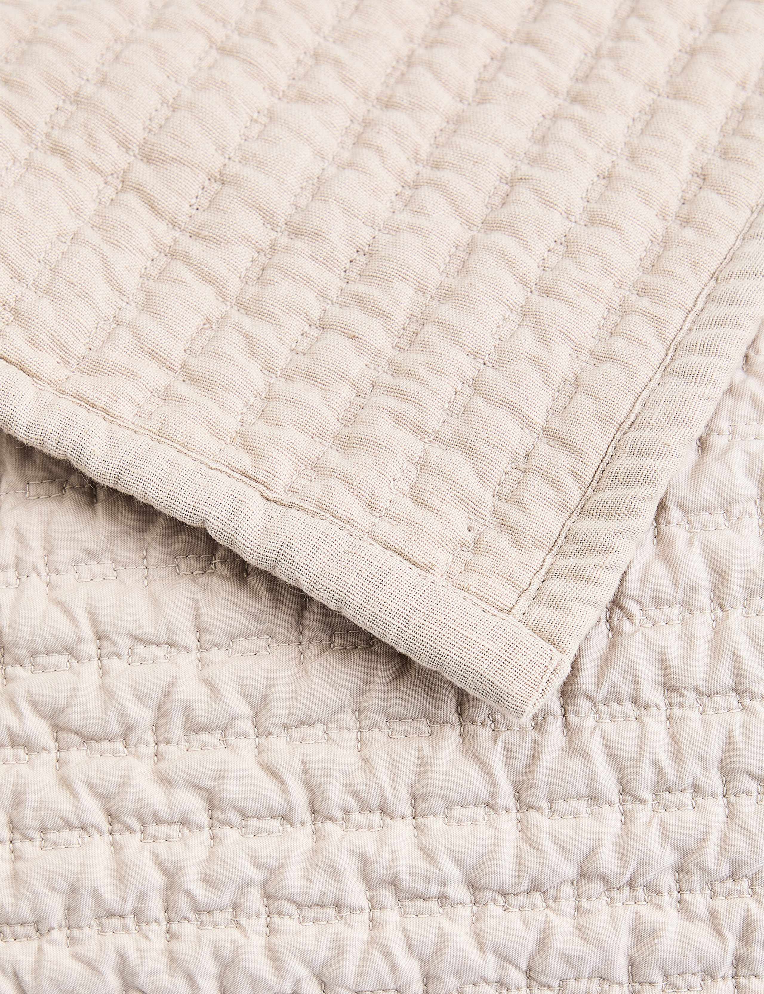 Cotton with Linen Embroidered Bedspread 4 of 5