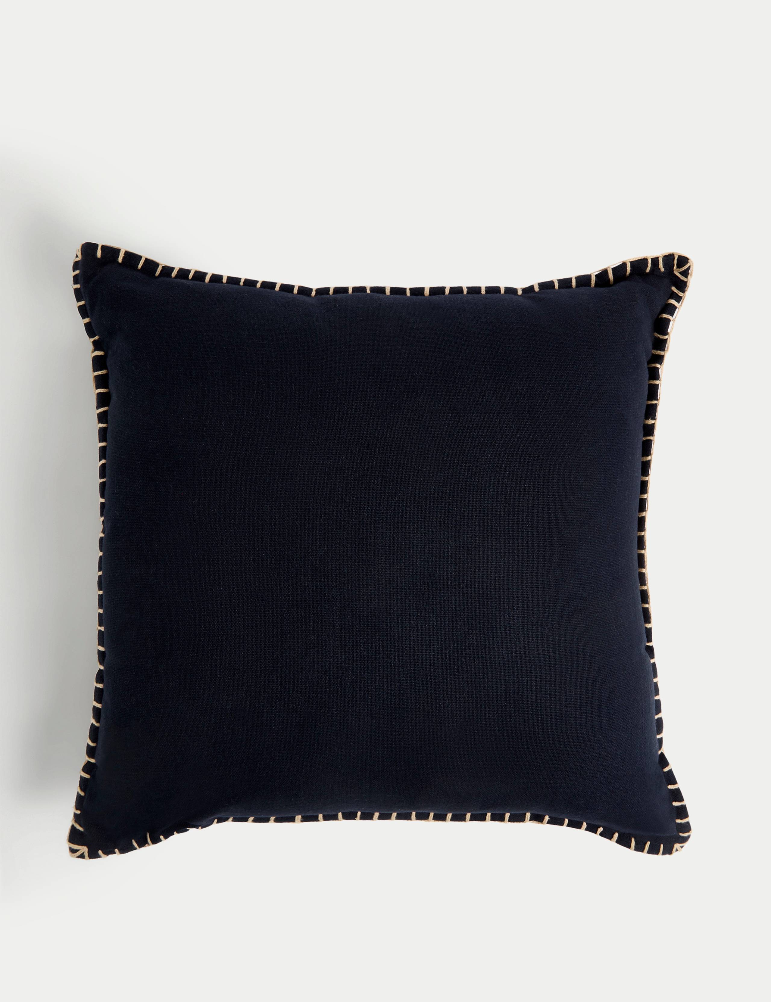 Pure Cotton Blanket Stitched Cushion 1 of 2