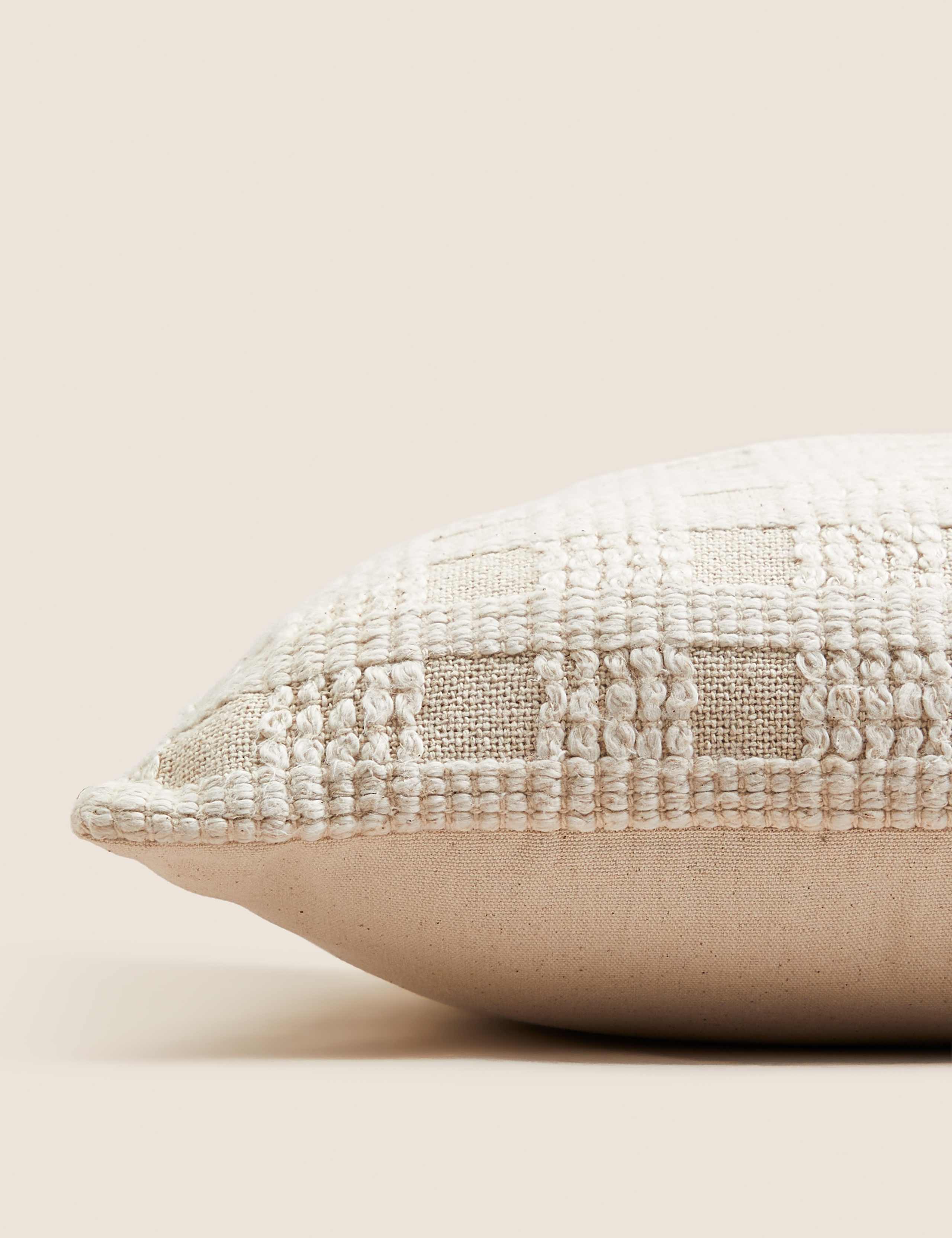 Pure Cotton Checked Cushion 2 of 8