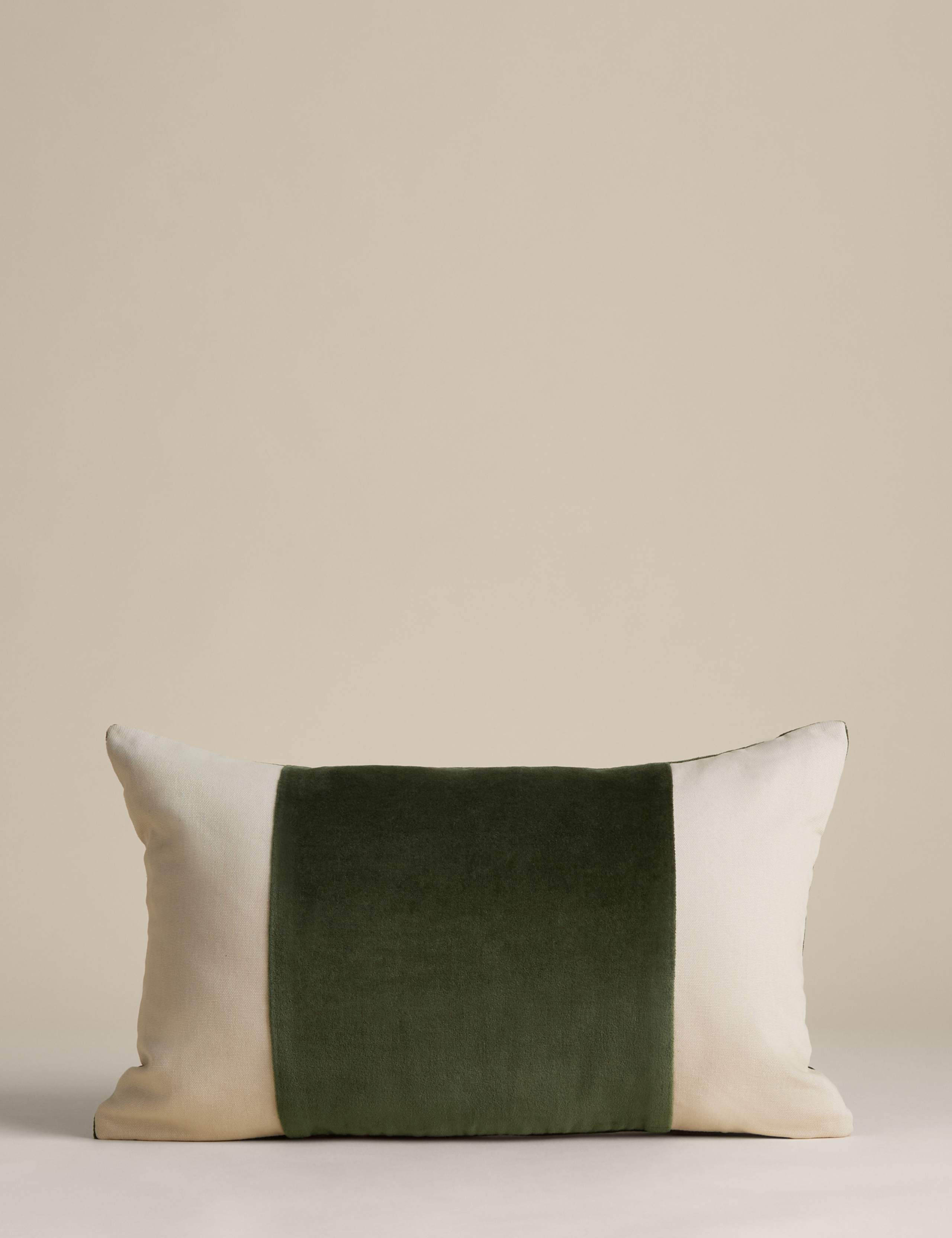 Velvet Panel Bolster Cushion 2 of 6
