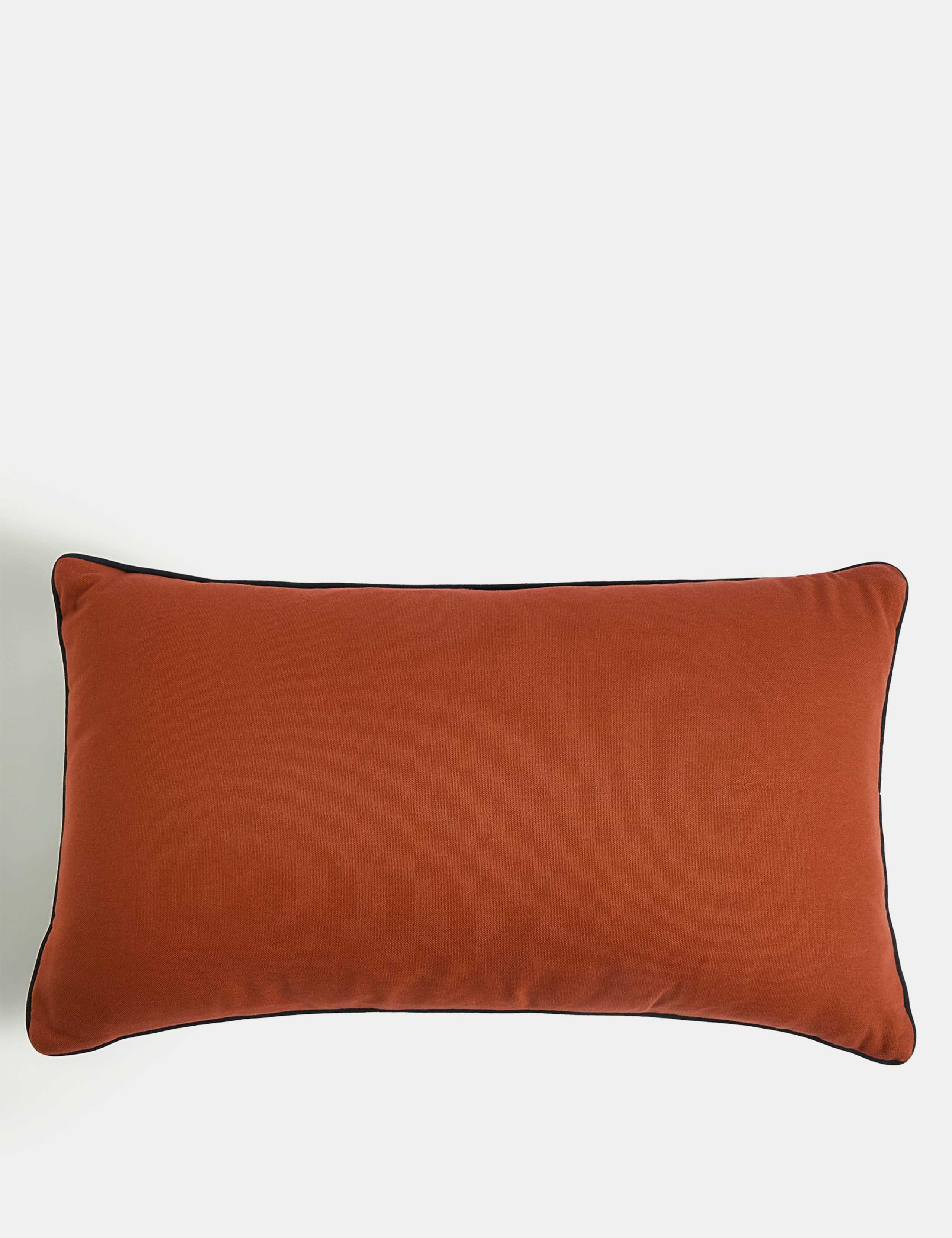 Pure Cotton Geometric Bolster Cushion 4 of 5