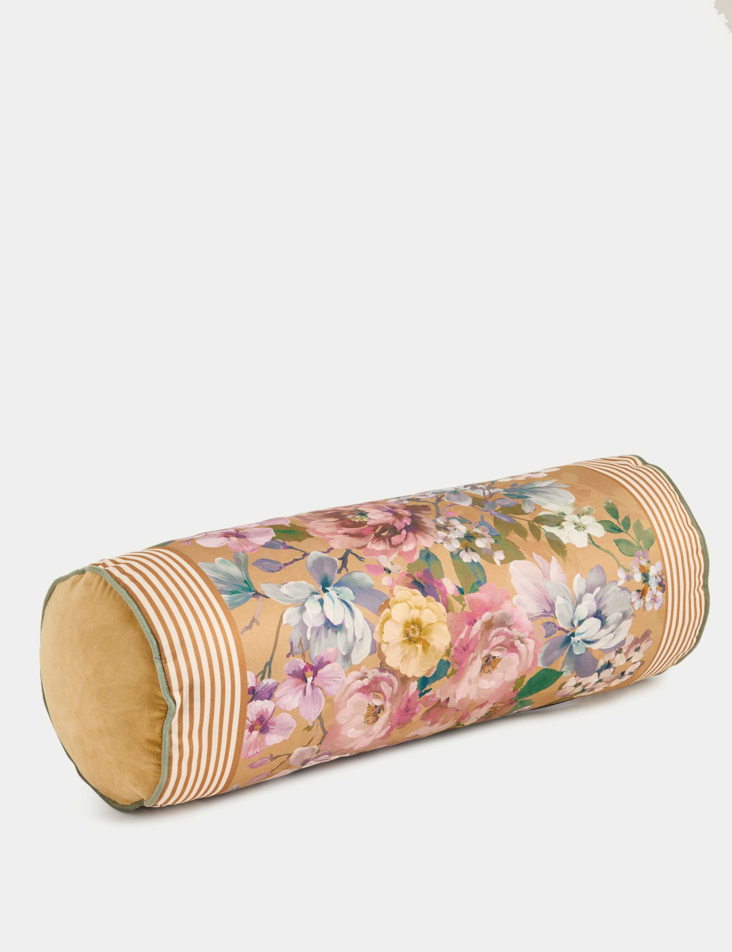 Pure Cotton Floral Bolster Cushion 3 of 5