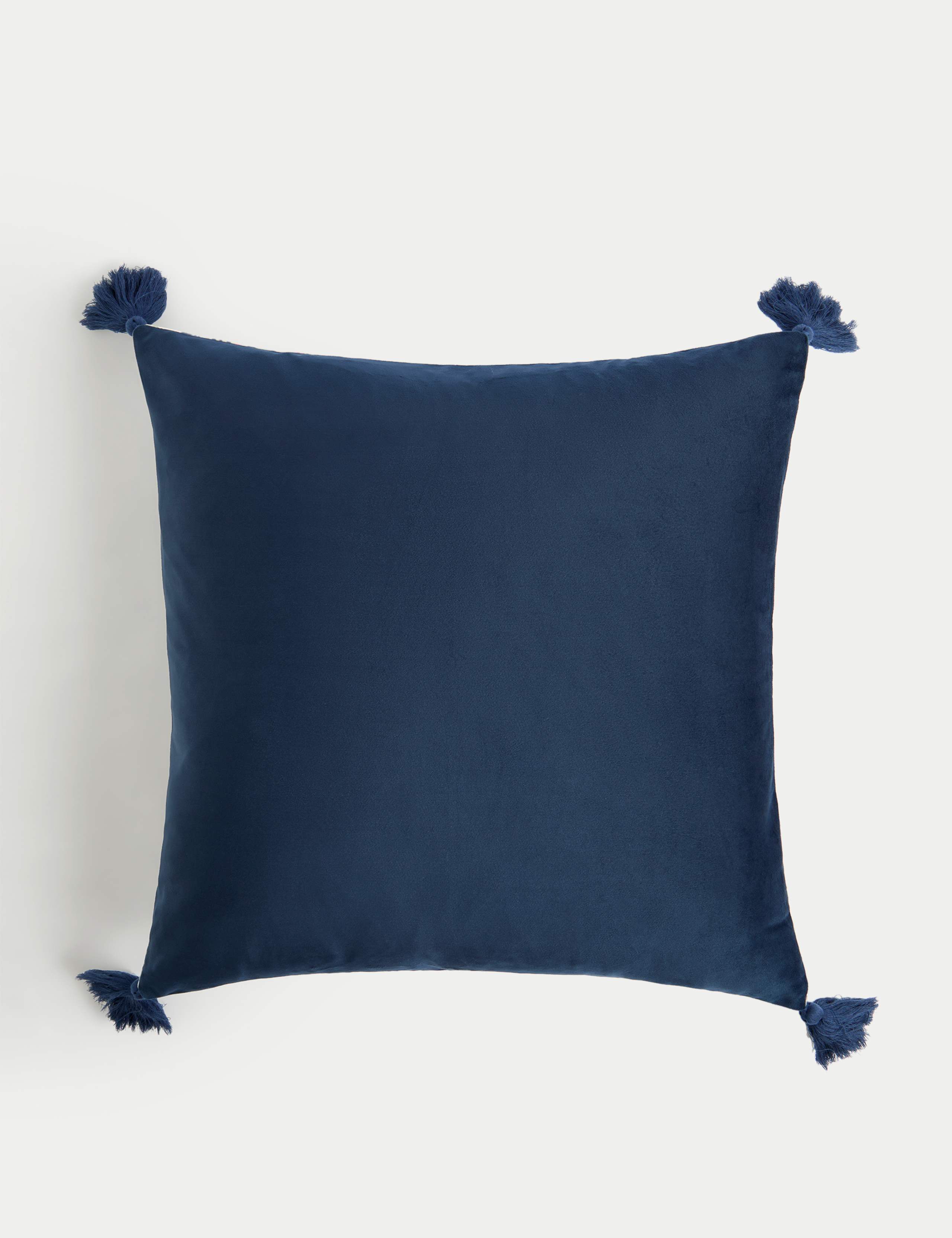 Velvet Floral Tasselled Cushion 3 of 4