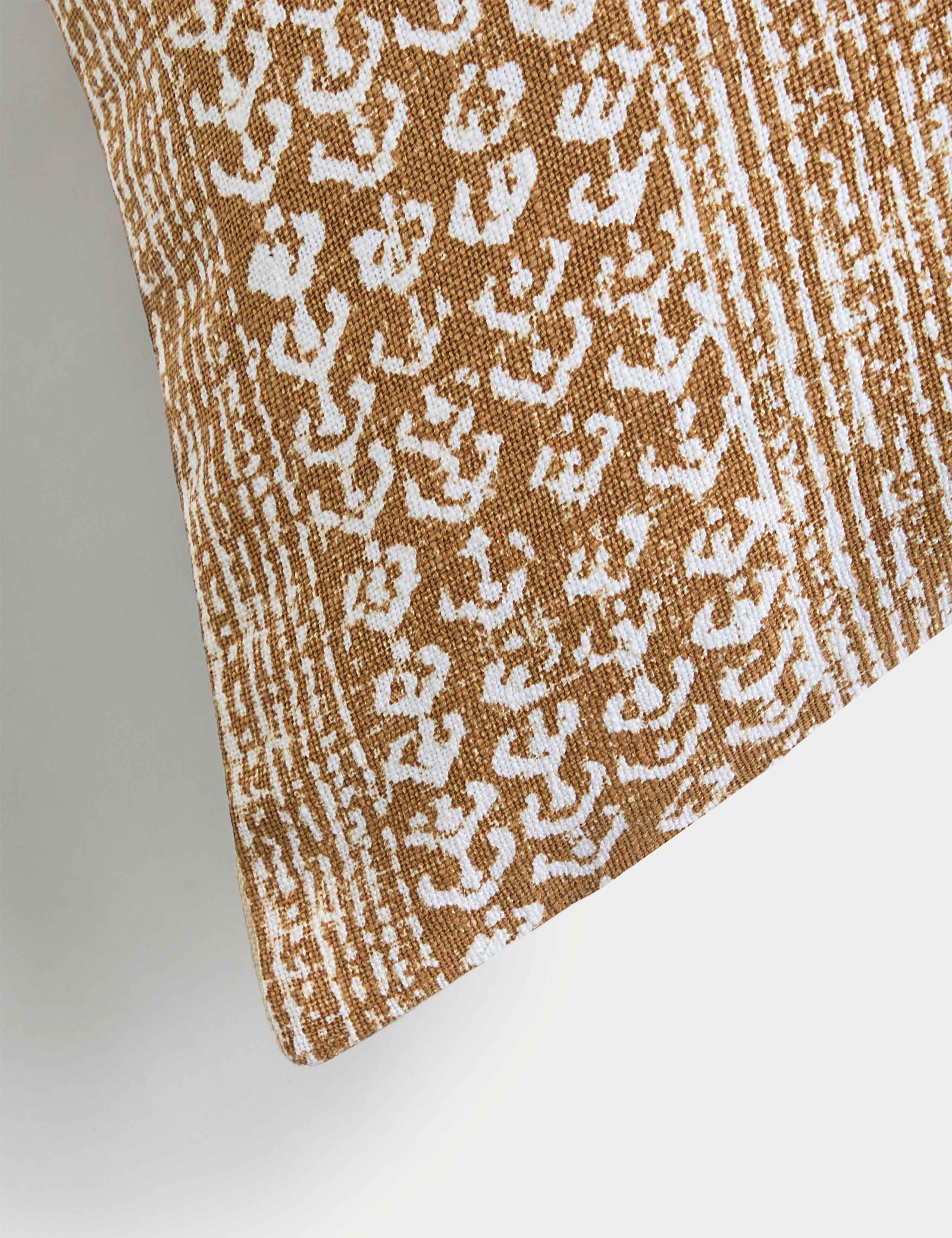 Pure Cotton Block Print Bolster Cushion 4 of 4
