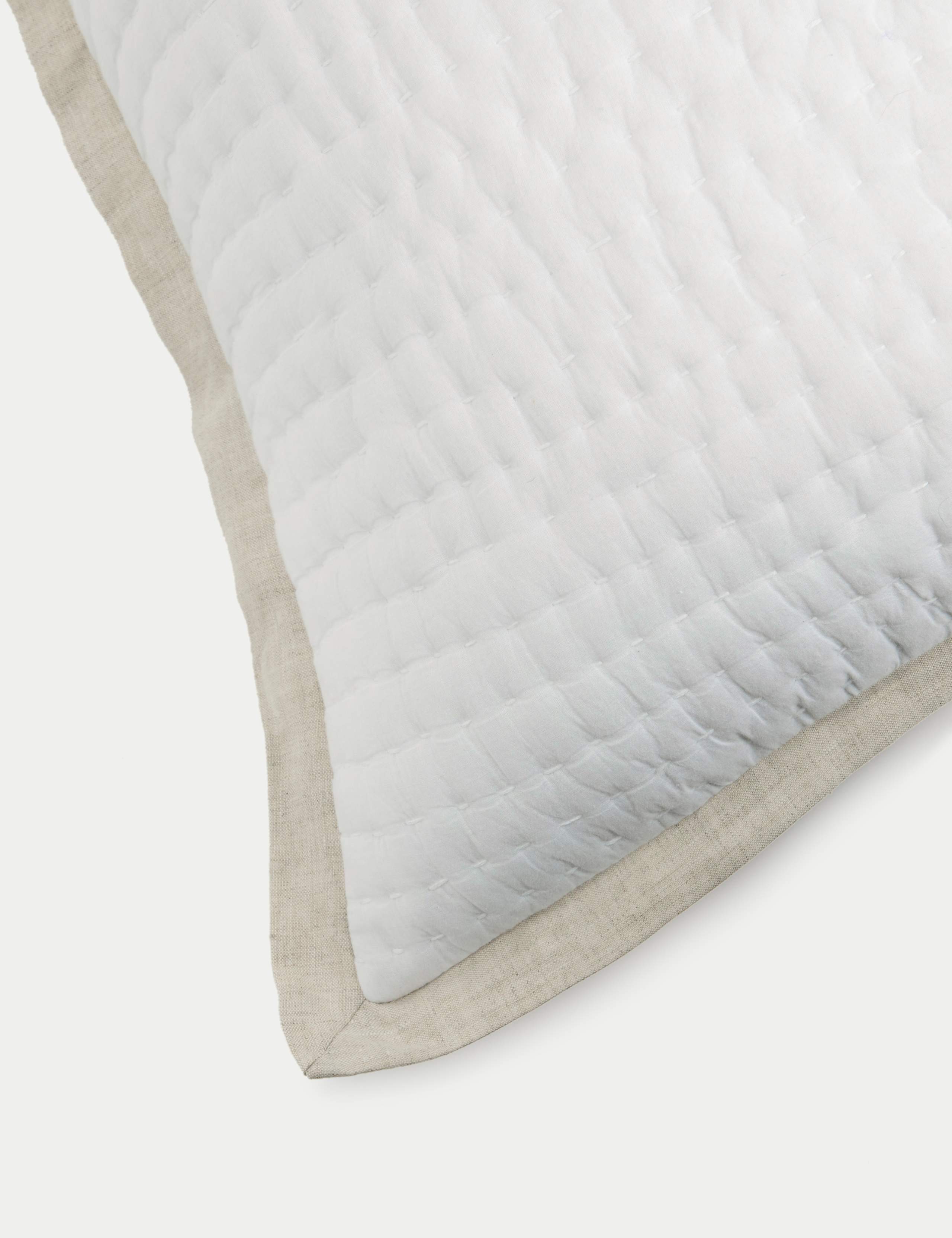 Linen Border Large Quilted Cushion 4 of 5