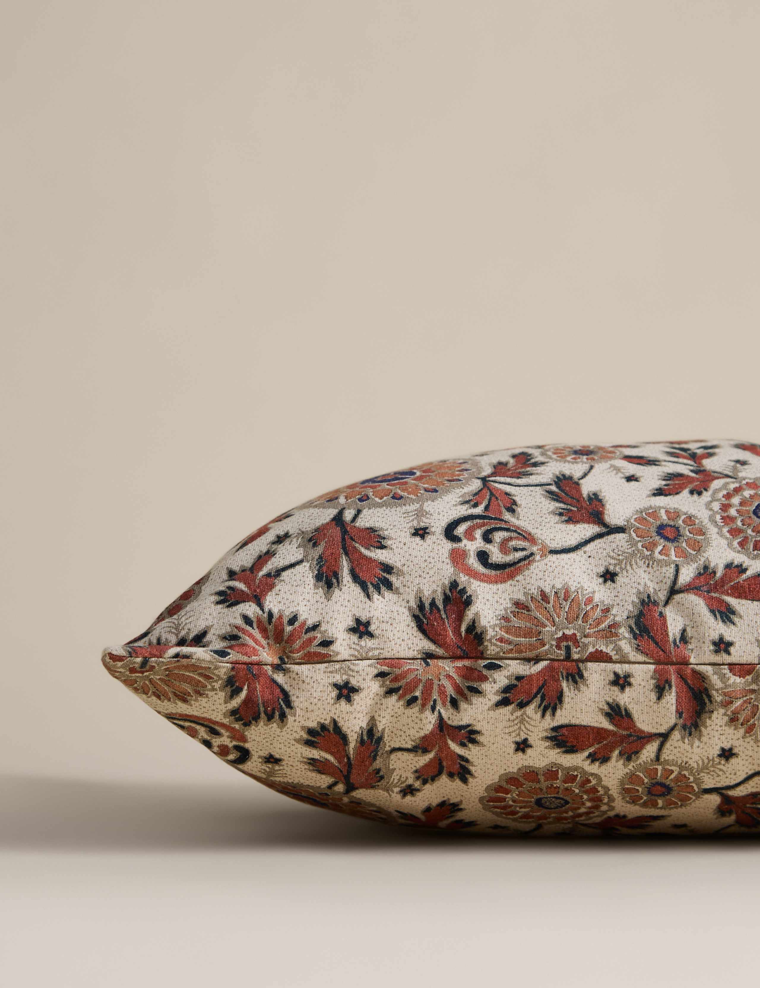 Cotton Rich Floral Bolster Cushion 2 of 3