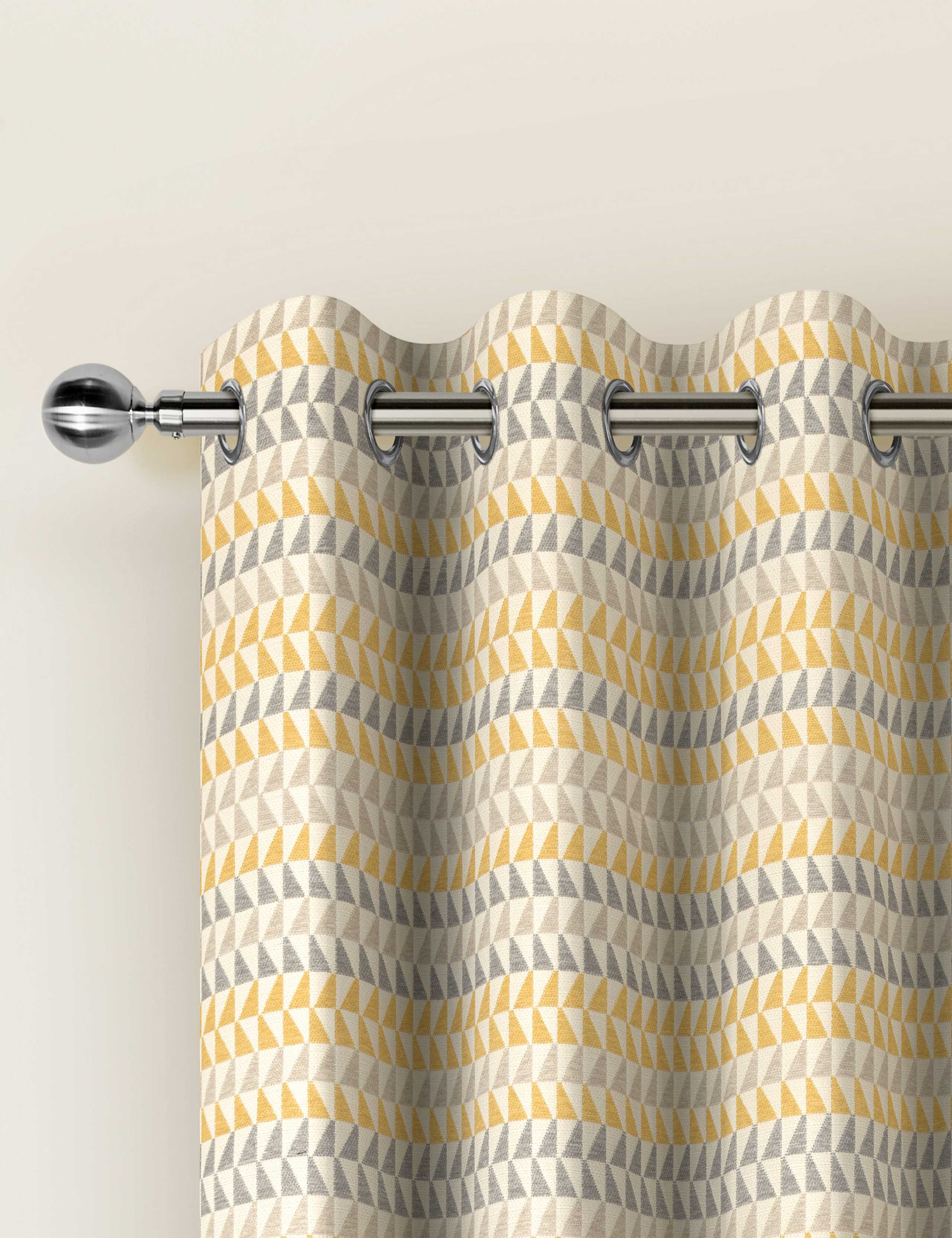 Chenille Triangle Eyelet Curtains 2 of 2