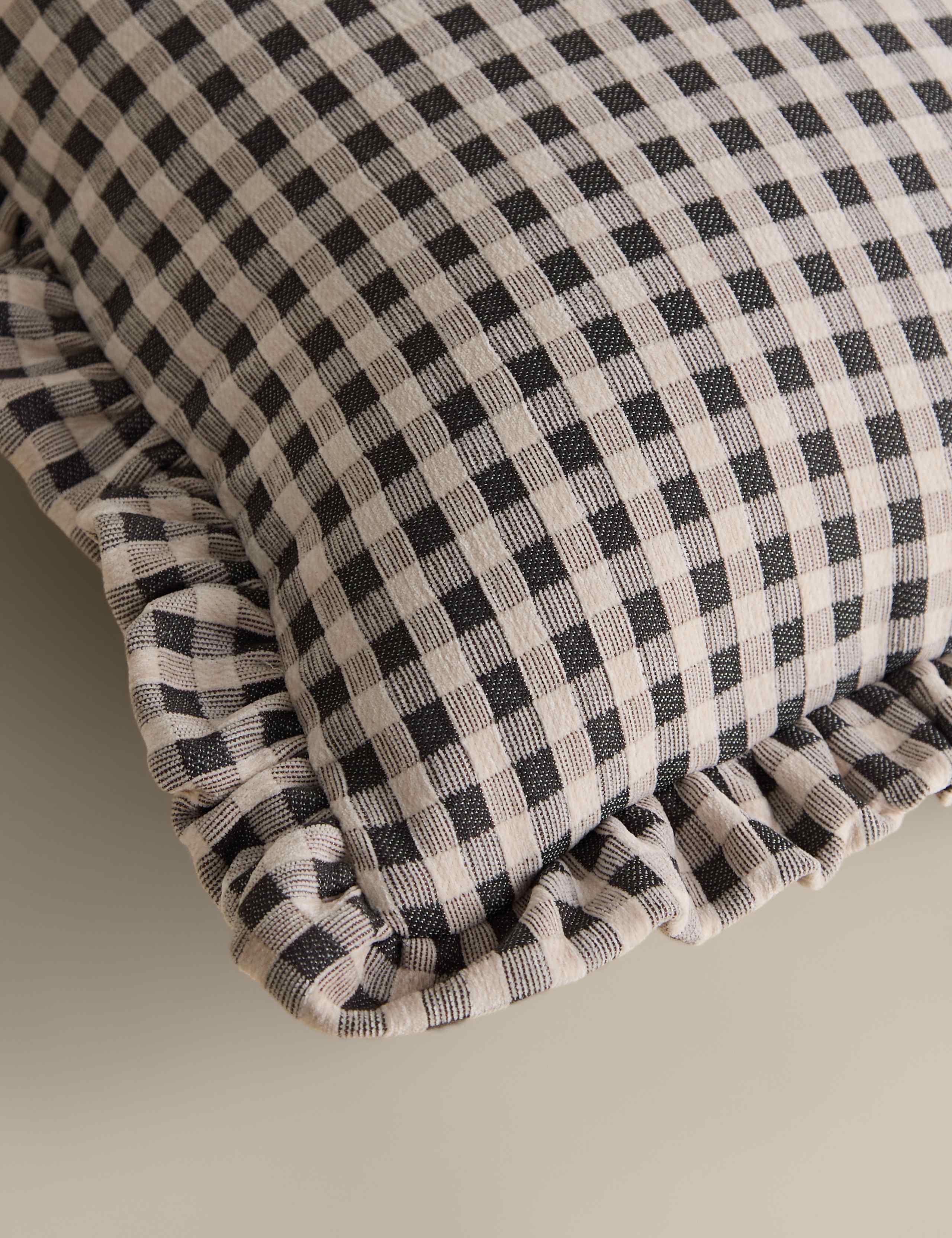 Chenille Woven Gingham Cushion 3 of 3