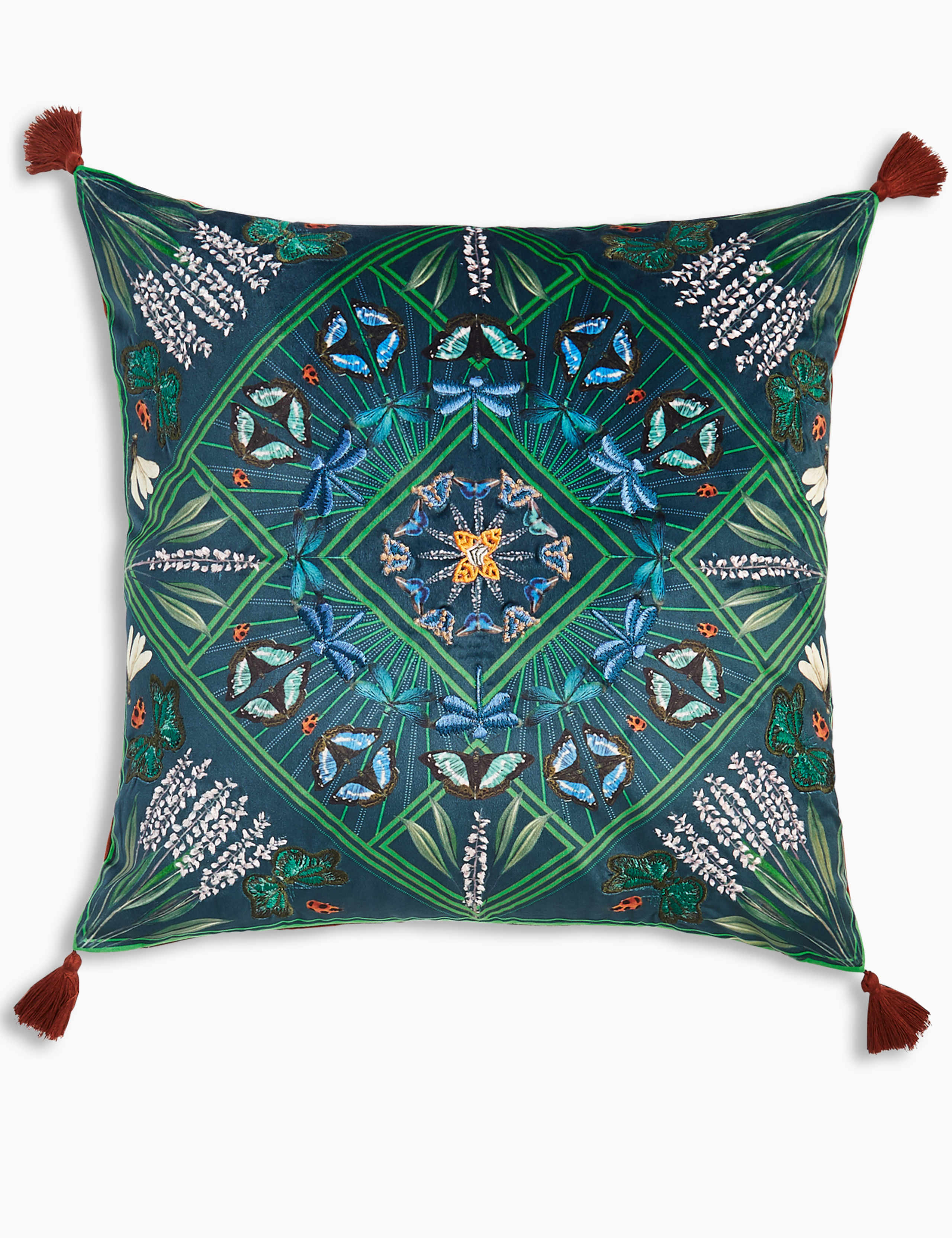 Martha Butterfly Embellished Cushion 1 of 5