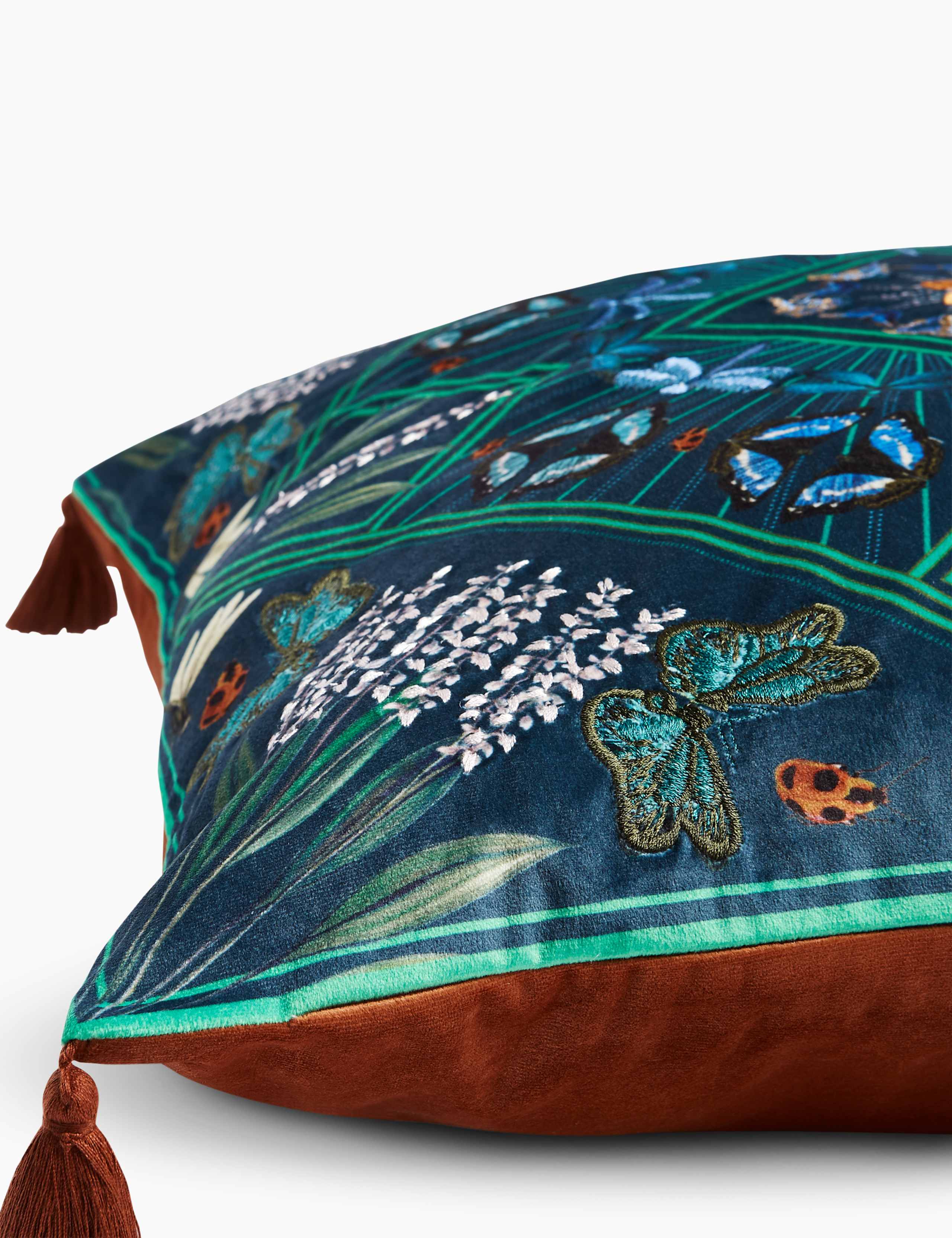 Martha Butterfly Embellished Cushion 4 of 5