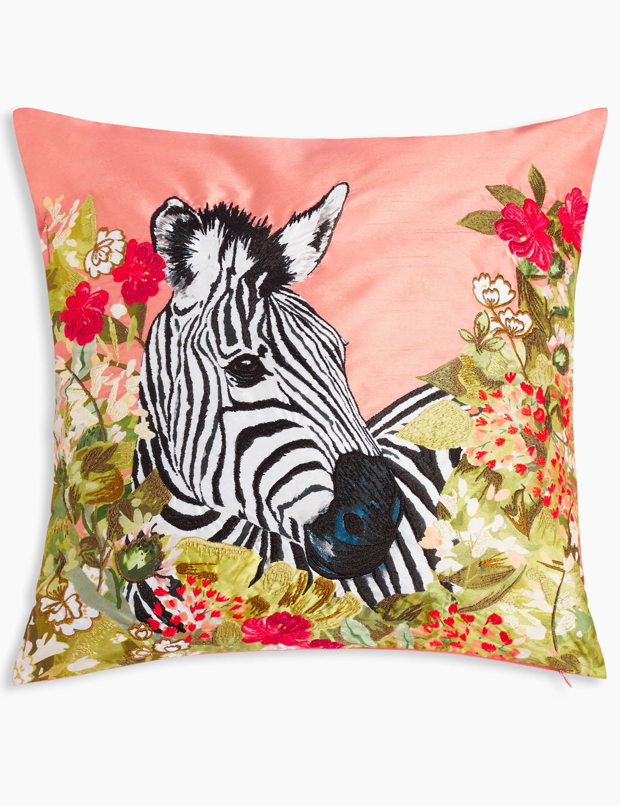 Zebra Print & Stitch Cushion 1 of 2
