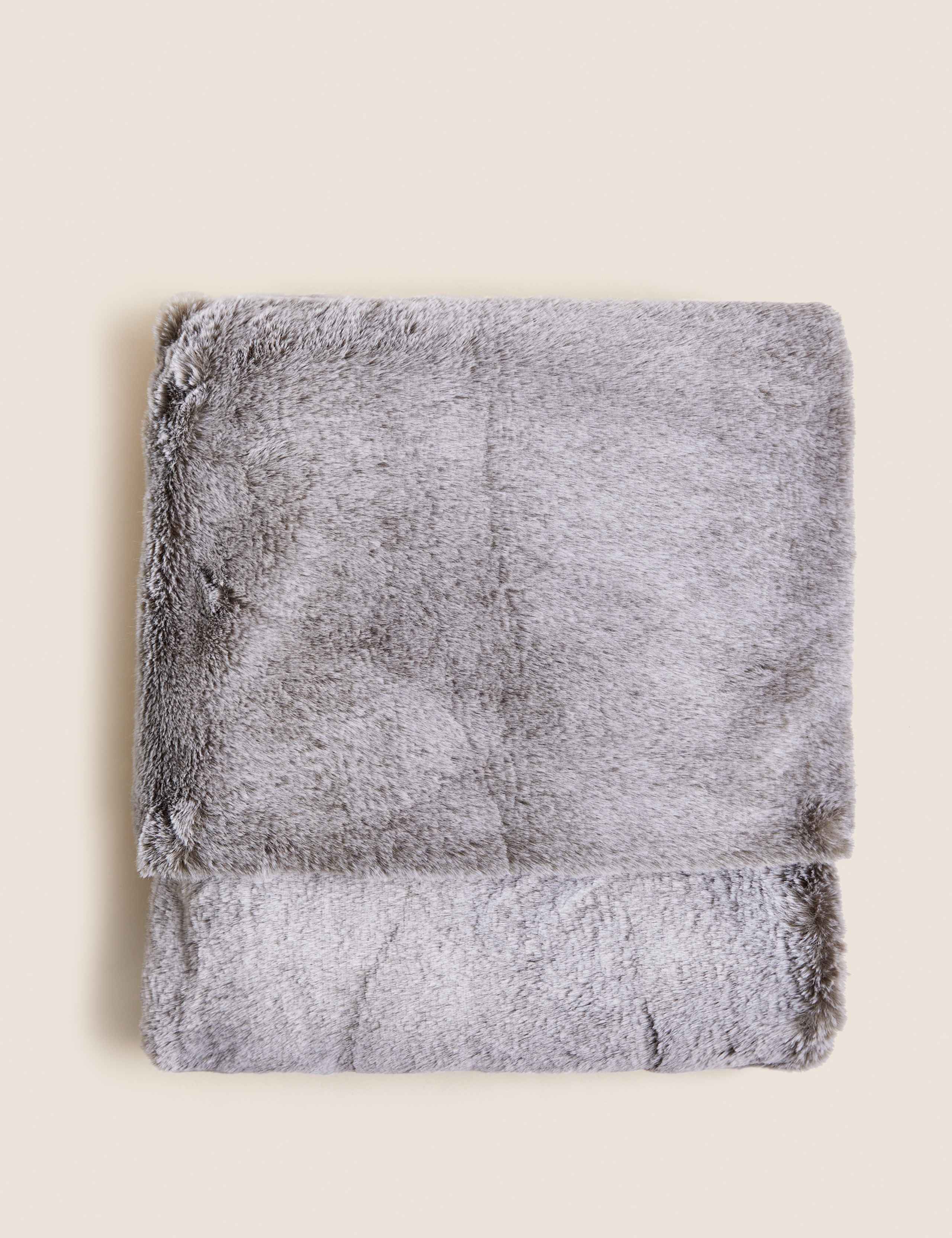 Tipped Faux Fur Throw 1 of 5
