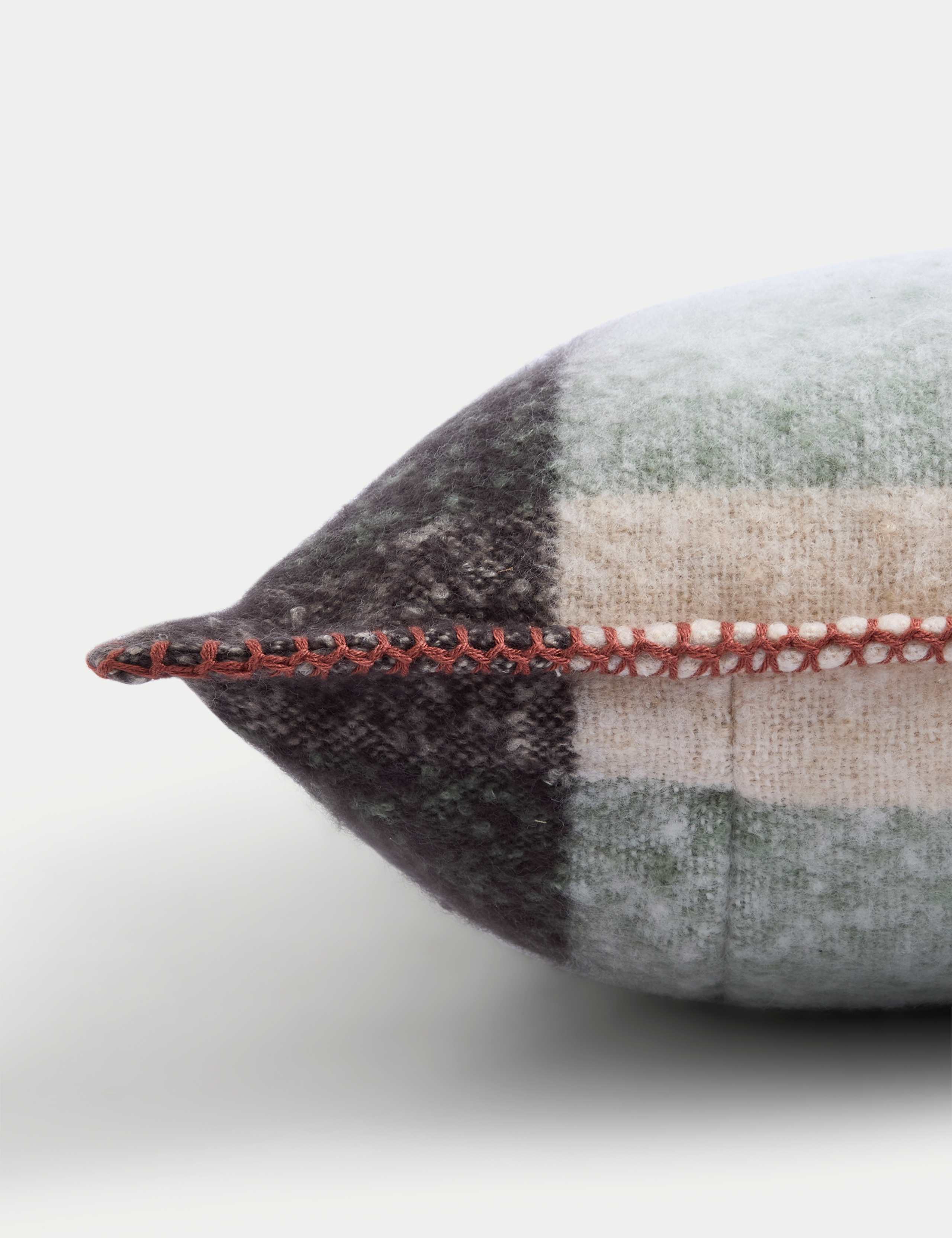 Faux Mohair Checked Cushion 2 of 4