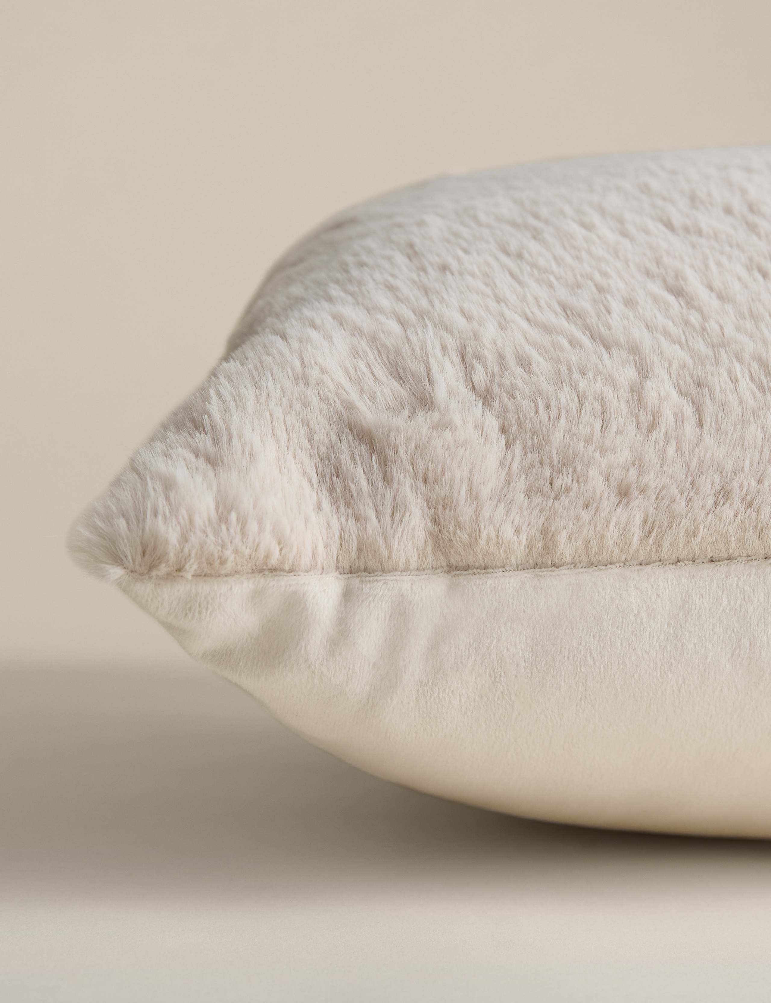 Supersoft Faux Fur Large Bolster Cushion 2 of 4