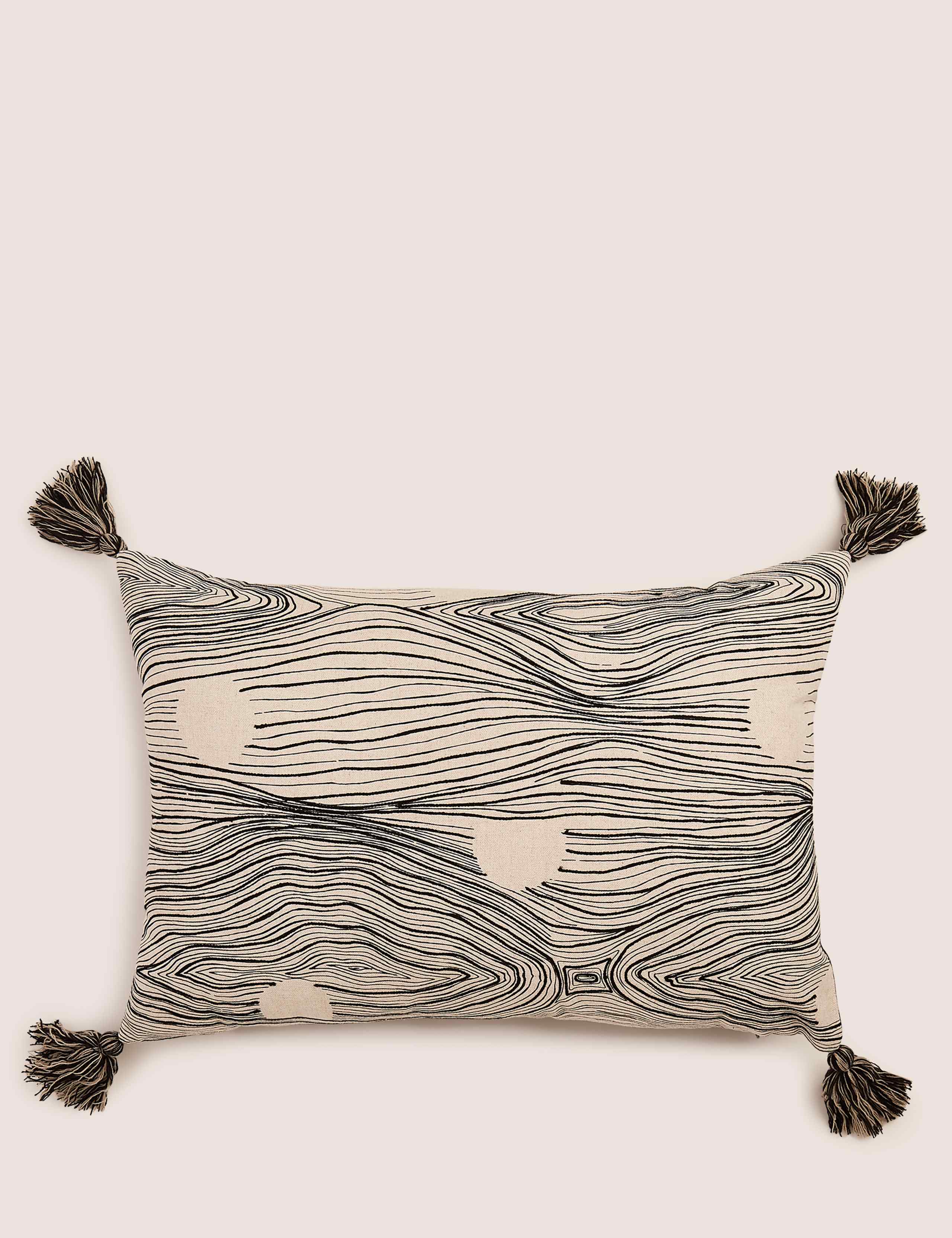 Embroidered Linear Spot Rectangle Cushion 1 of 5
