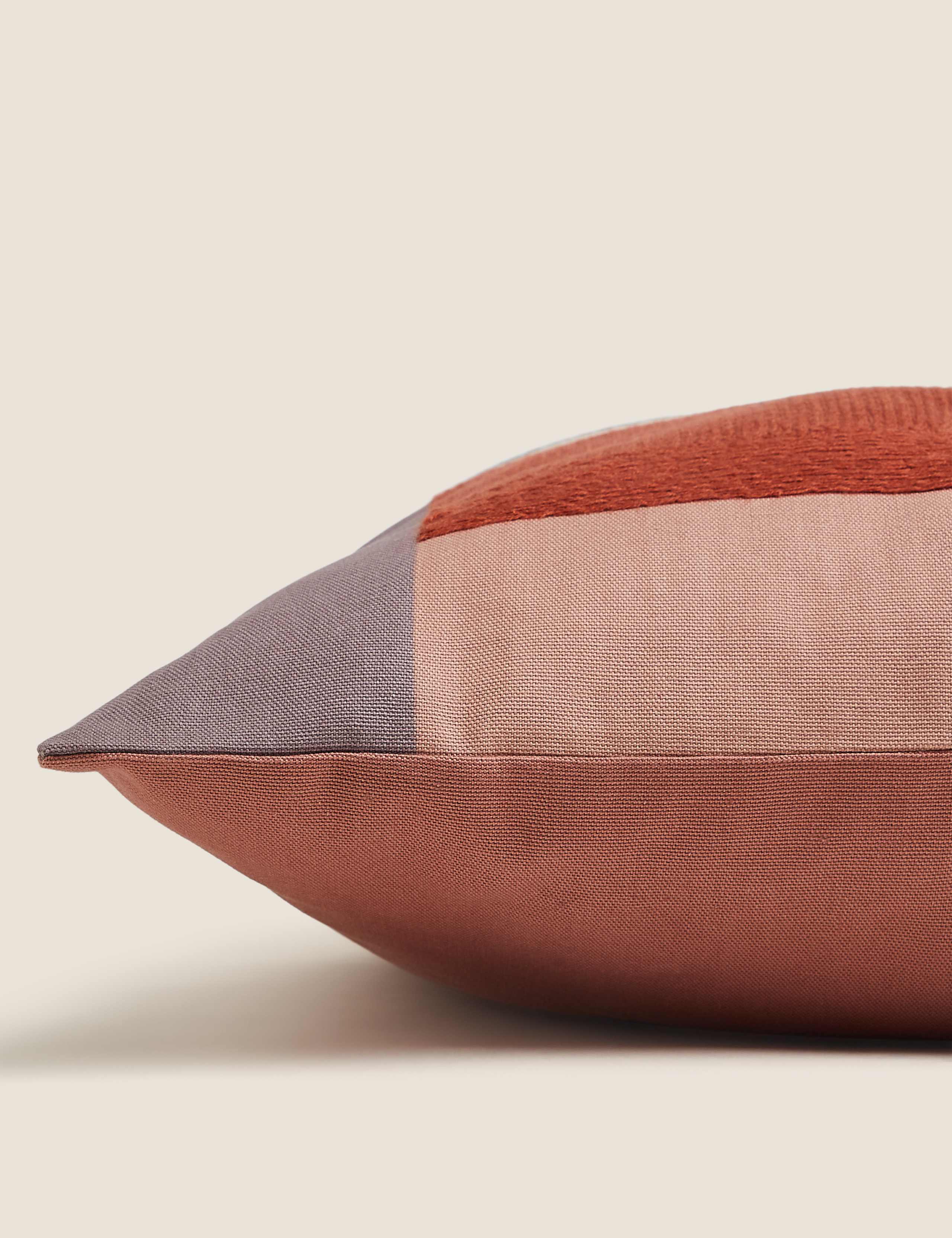 Colour Block Embroidered Cushion 3 of 5