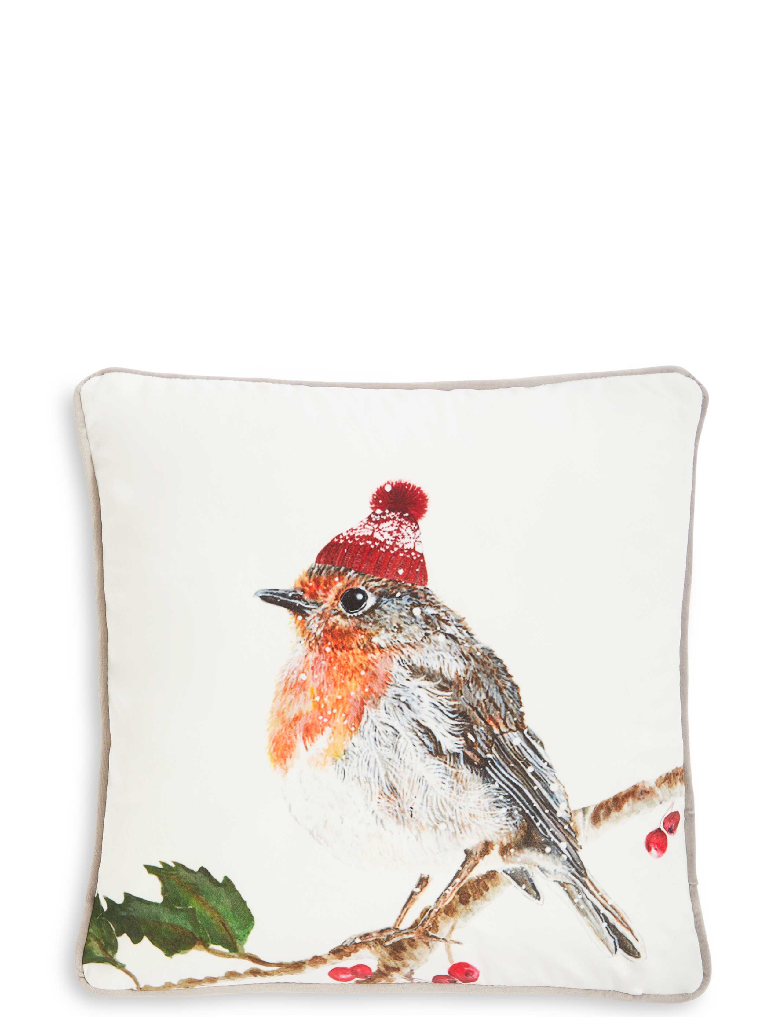 Printed Robin Cushion 1 of 2